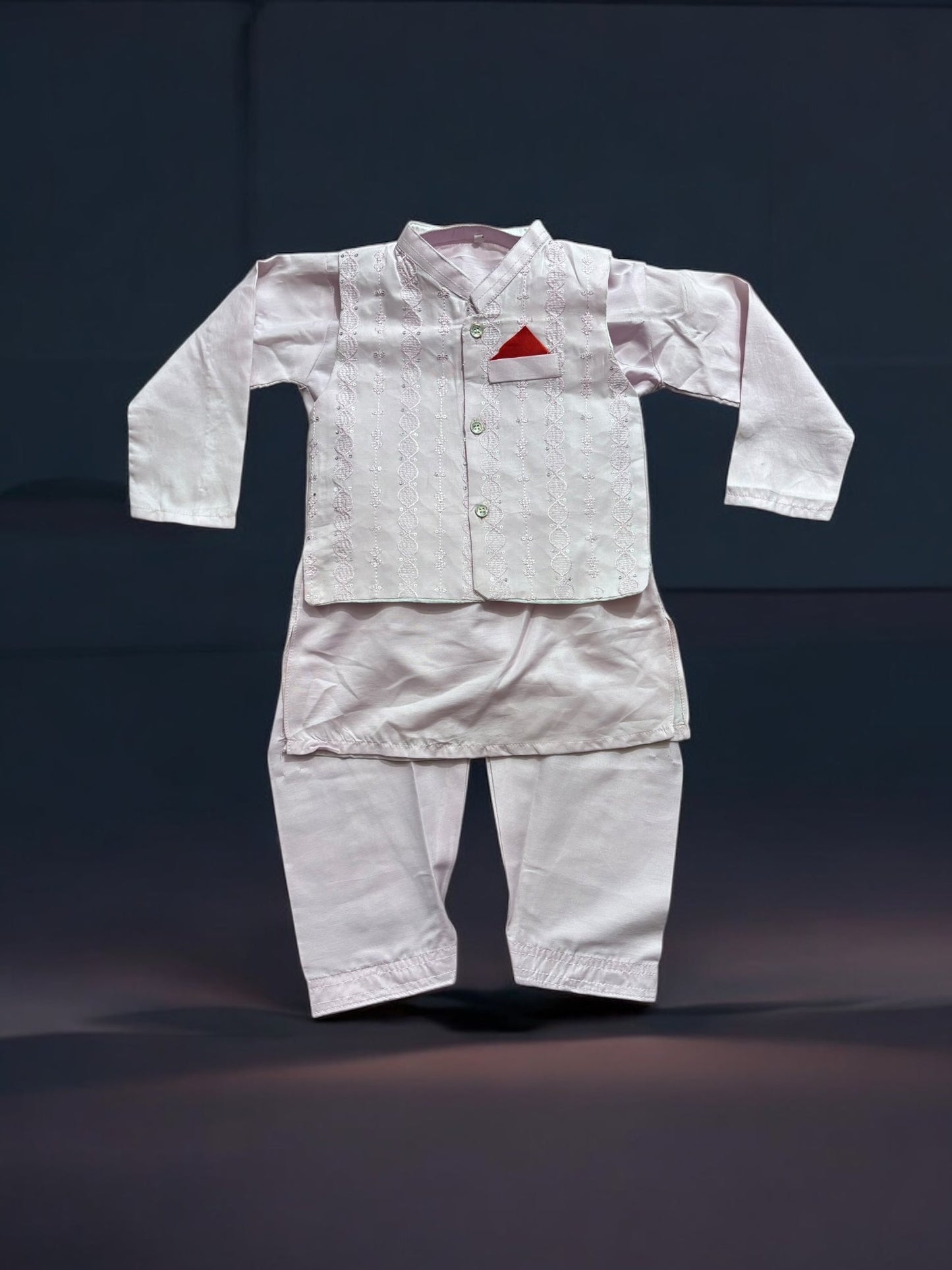 TRADITIONAL KURTA, PAJAMA AND COAT SET FOR BOYS - ETHNIC WEAR- 319