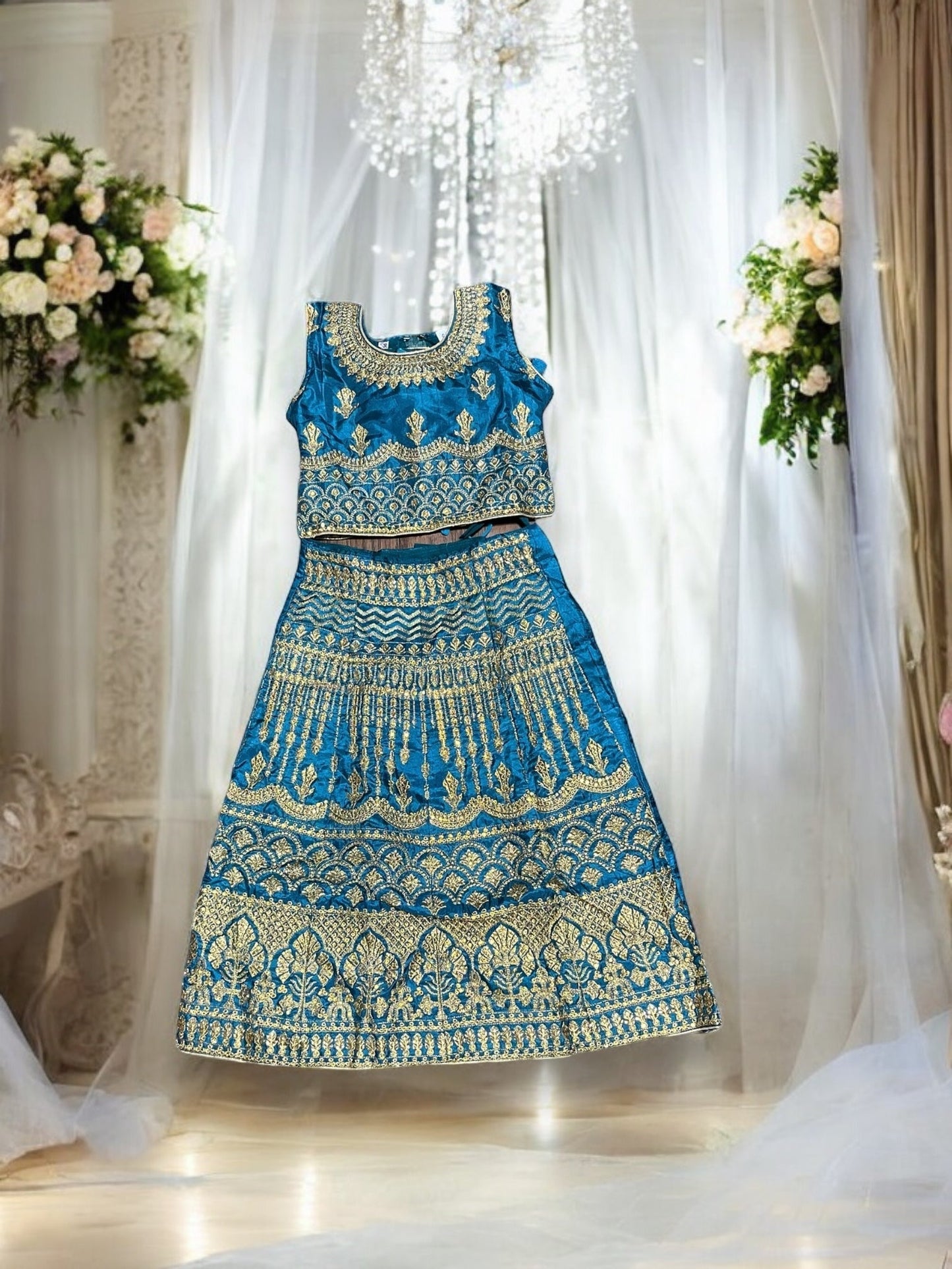 TRADITIONAL GIRLS LEHENGA CHOLI SET – ETHNIC WEAR FOR KIDS-017
