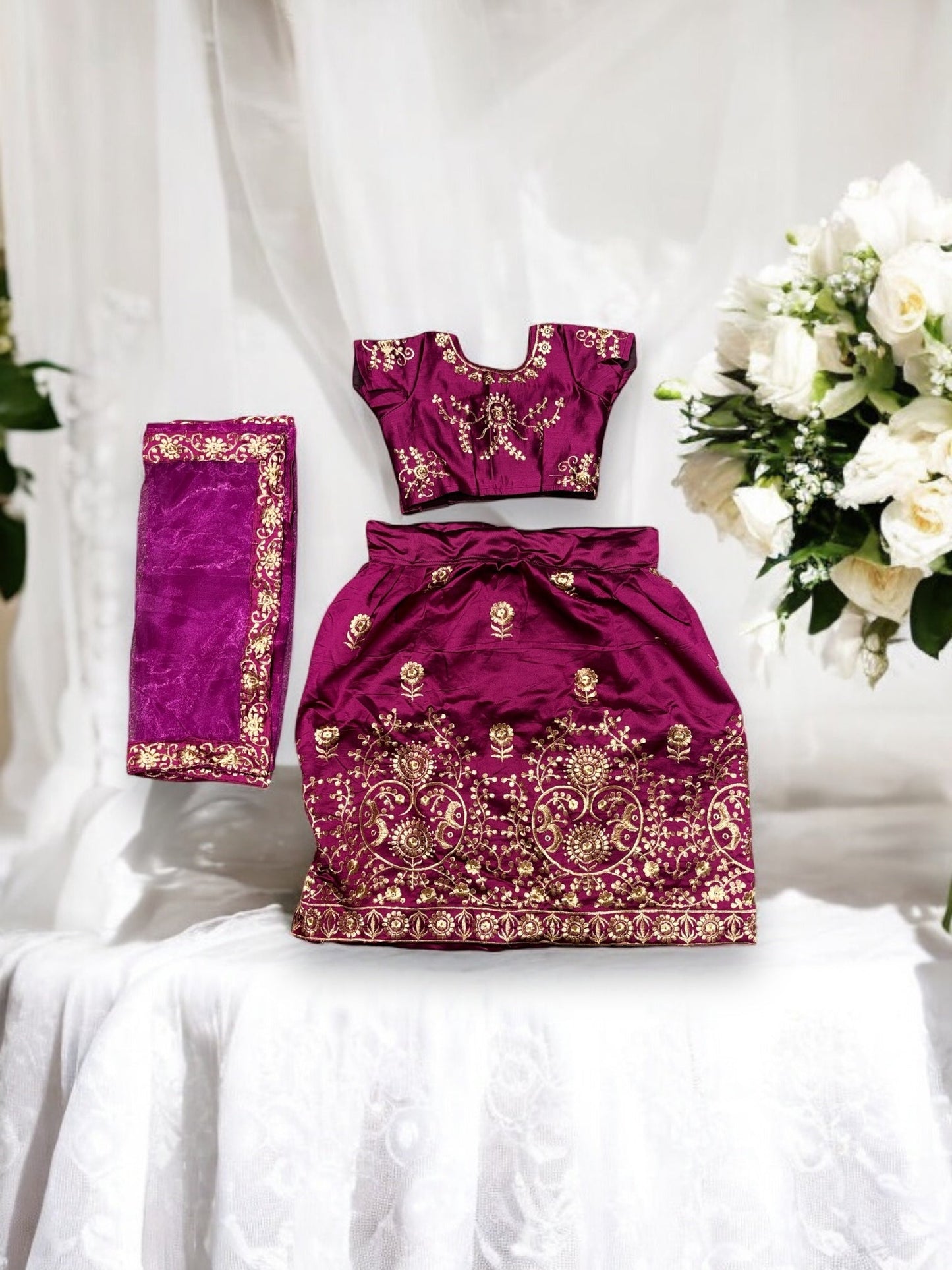 TRADITIONAL GIRLS LEHENGA CHOLI SET – ETHNIC WEAR FOR KIDS-030