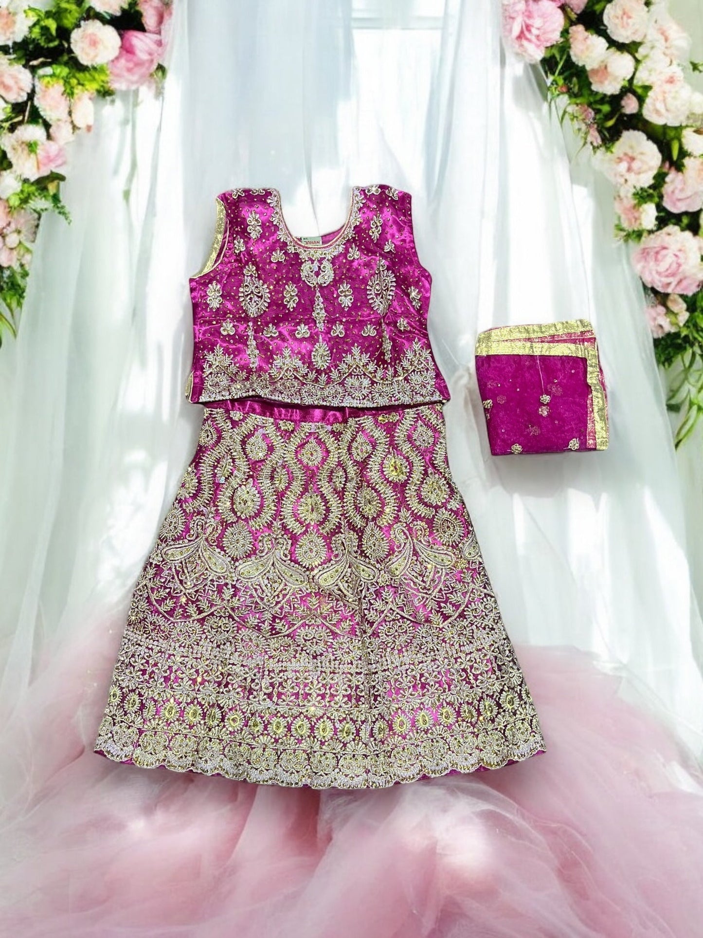 TRADITIONAL GIRLS LEHENGA CHOLI SET – ETHNIC WEAR FOR KIDS-010