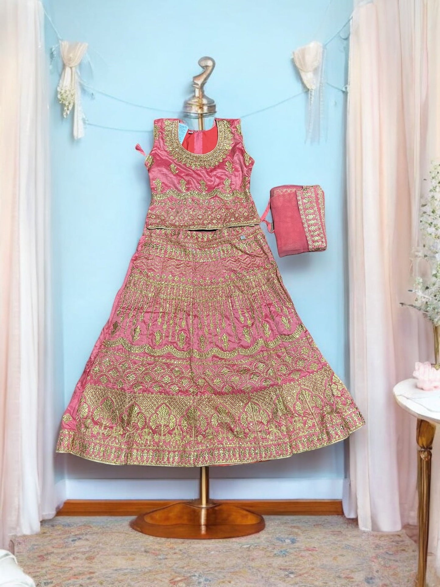 TRADITIONAL GIRLS LEHENGA CHOLI SET – ETHNIC WEAR FOR KIDS-021