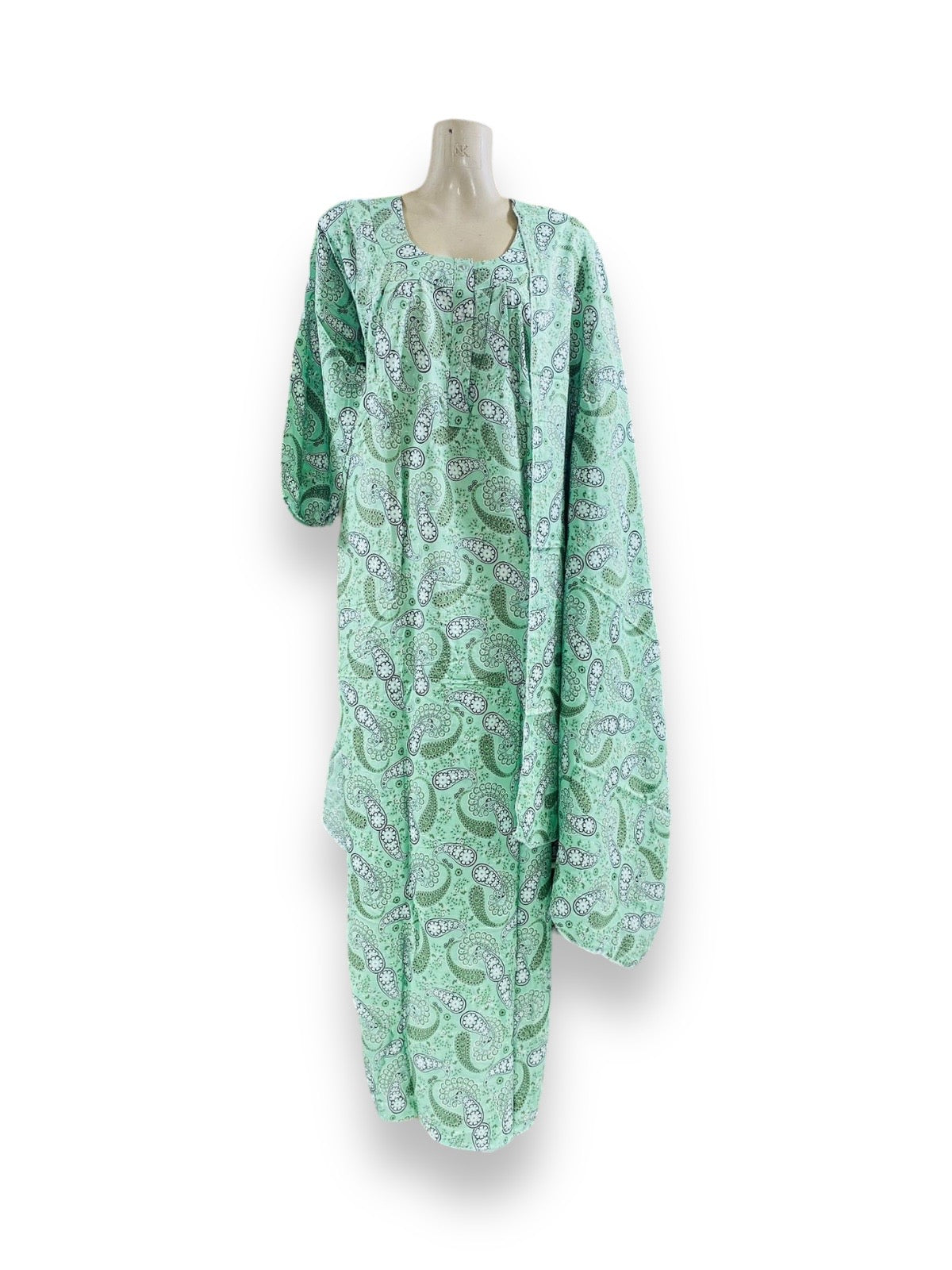 TRADITIONAL BD LINEN MAXI WITH MATCHING DUPATTA β ETHNIC WEAR FOR WOMEN - 101
