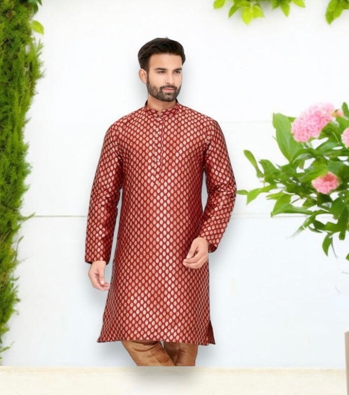 TRADITIONAL SILK KURTA PAJAMA– ETHNIC WEAR FOR MEN