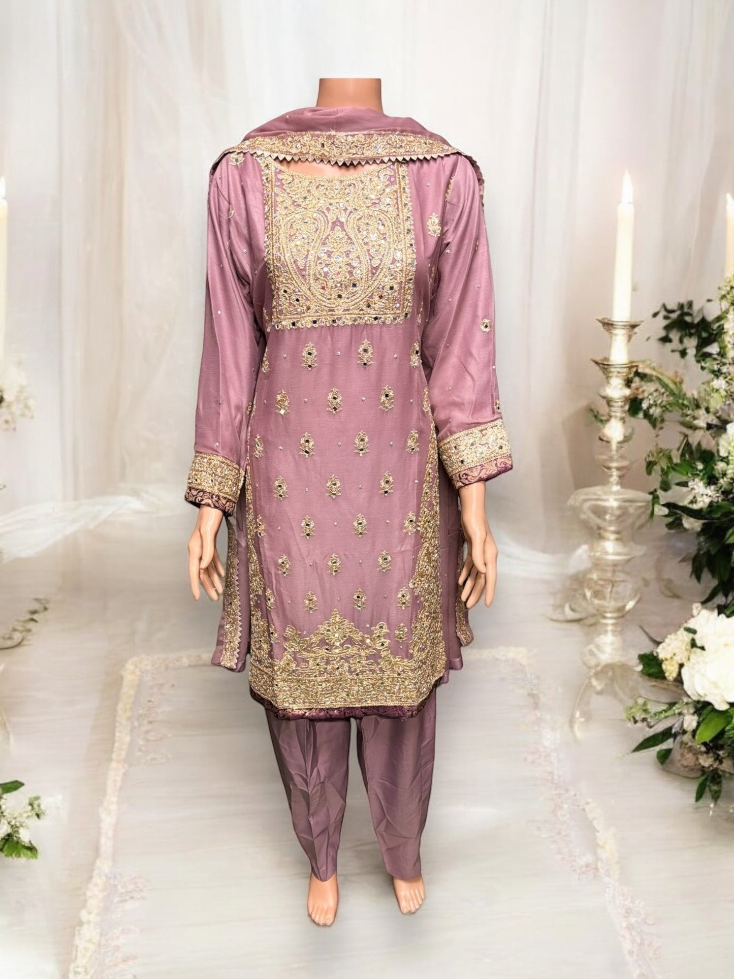 DESIGNER PARTY WEAR SALWAR KAMEEZ SET -ETHNIC WEAR FOR WOMEN- 201