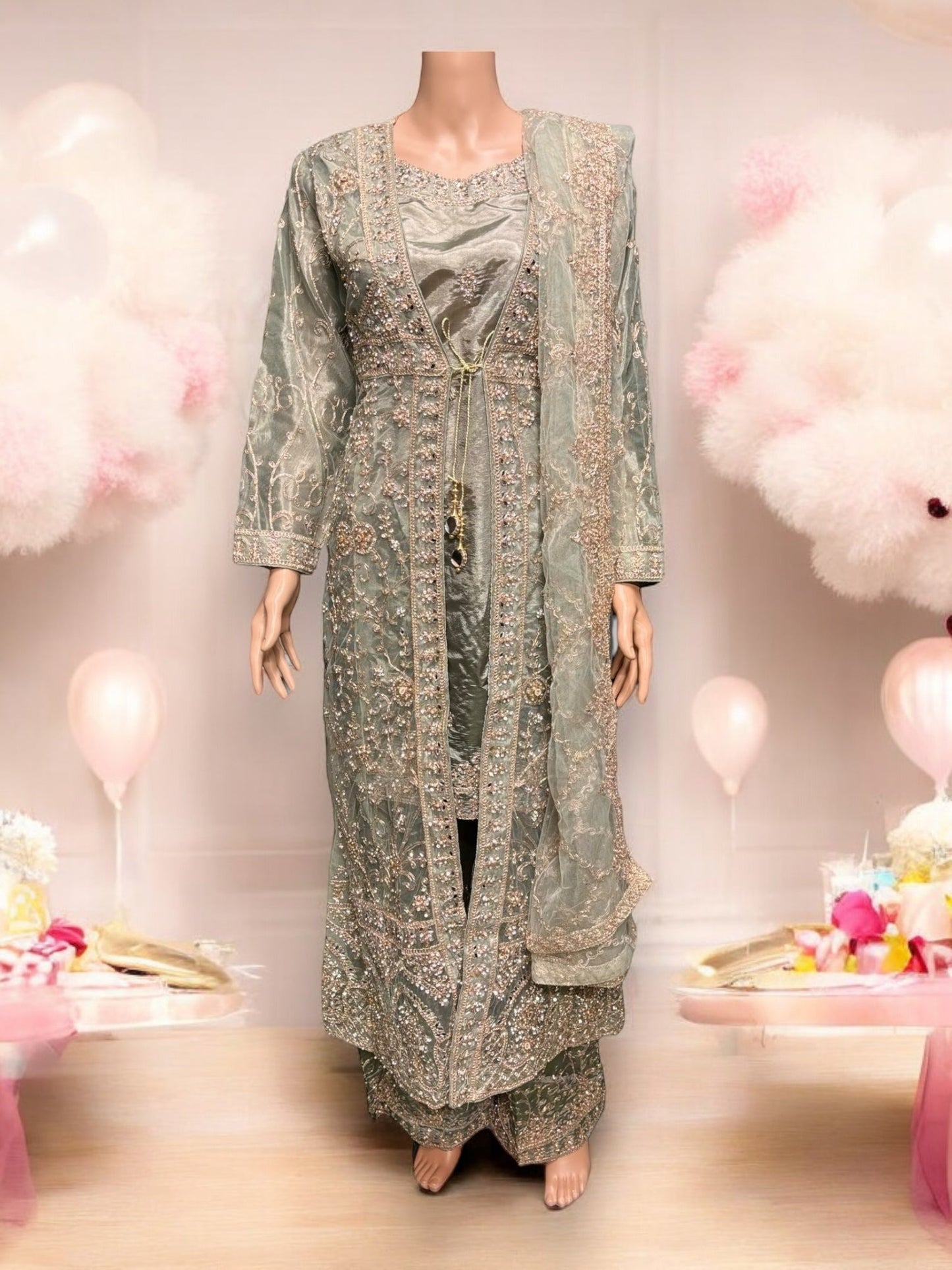 DESIGNER PARTY WEAR SALWAR KAMEEZ SET -ETHNIC WEAR FOR WOMEN- 203