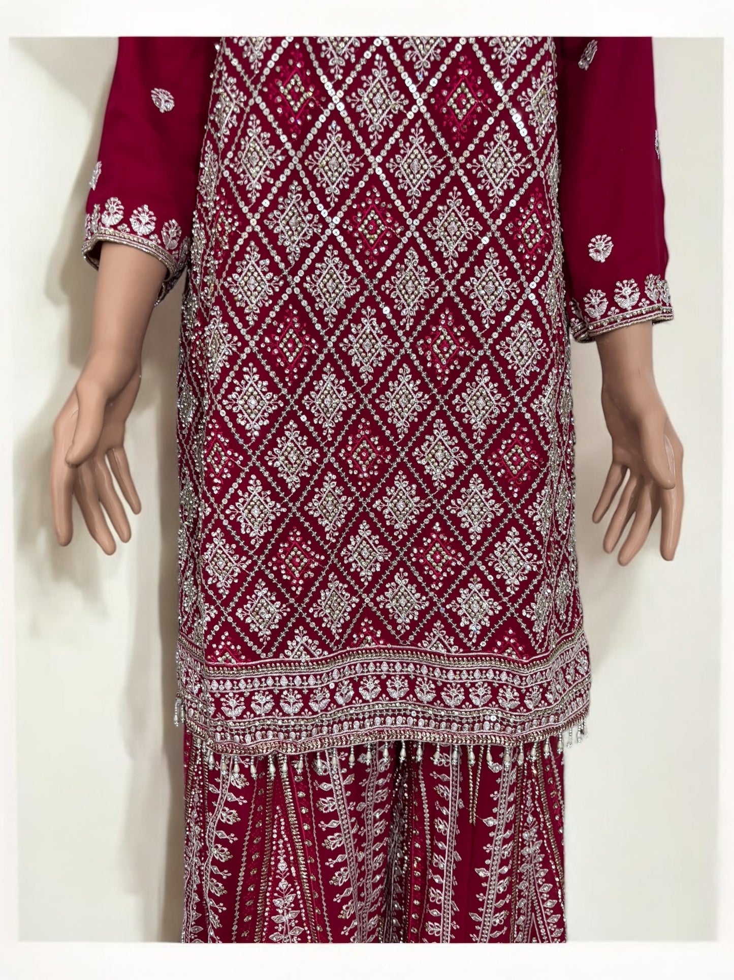 RANI PINK- TRADITIONAL DESIGNER SALWAR KAMEEZ SUIT- ETHNIC WEAR FOR WOMEN - 226