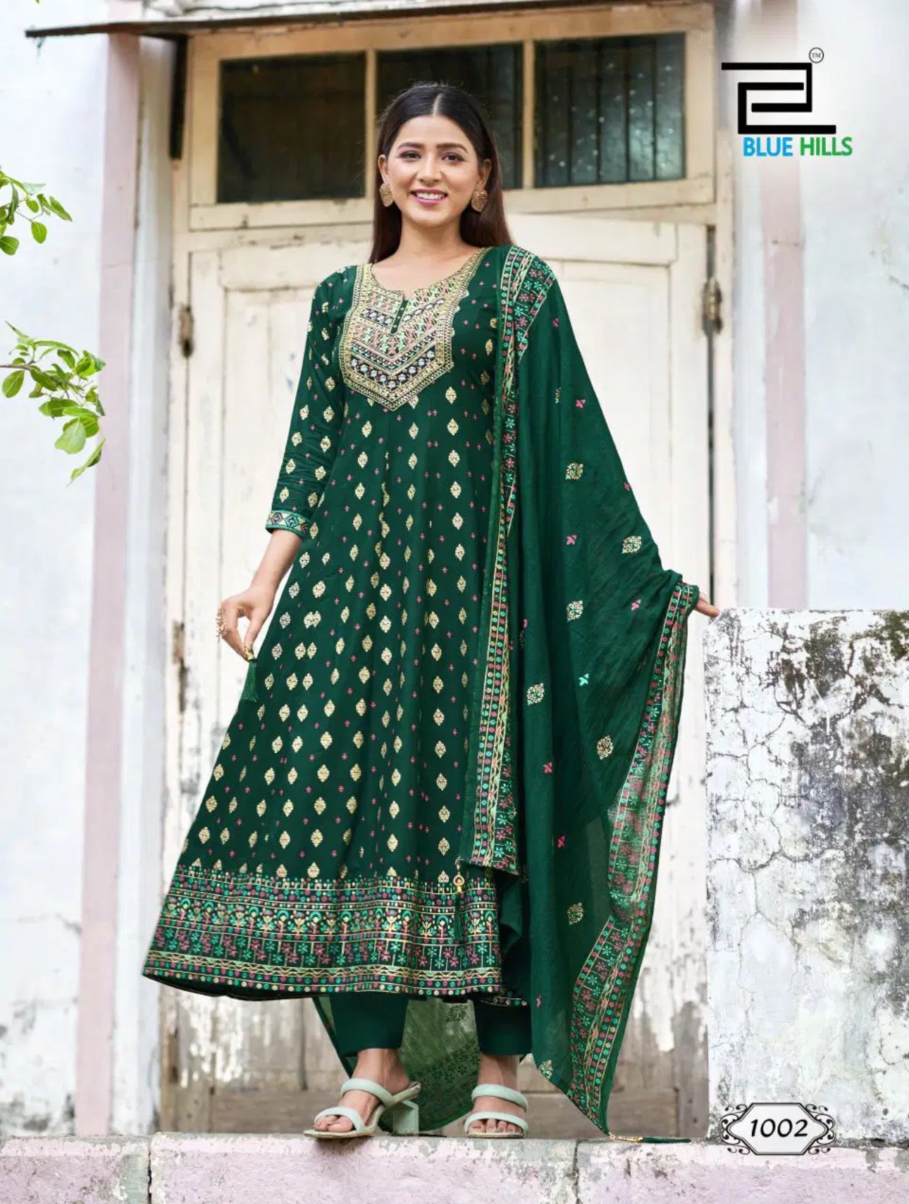 RAYON DRESS WITH PANT AND DUPATTA – ETHNIC WEAR FOR WOMEN- 02