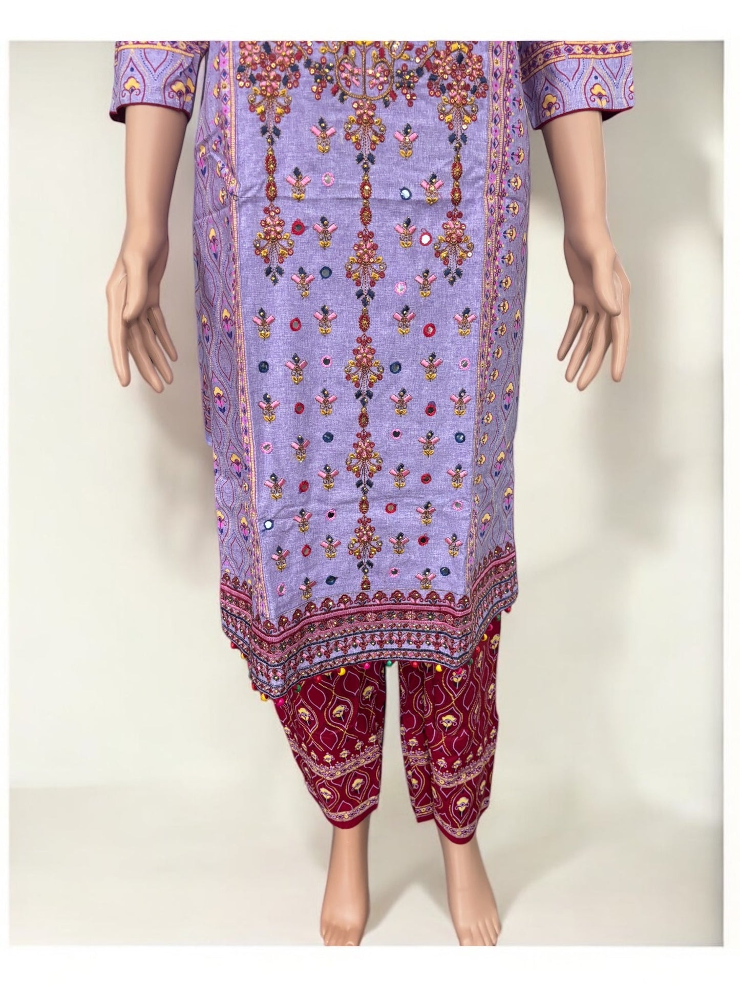 TRADITIONAL COTTON DESIGNER SALWAR KAMEEZ SUIT - ETHNIC WEAR FOR WOMEN - 217