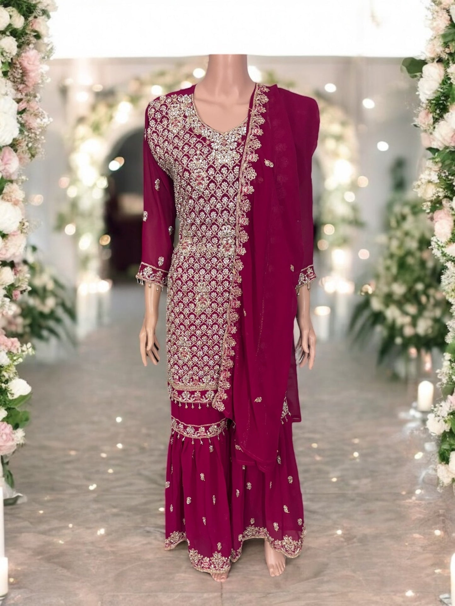 TRADITIONAL DESIGNER GARARA SALWAR KAMEEZ SUIT - ETHNIC WEAR - 201
