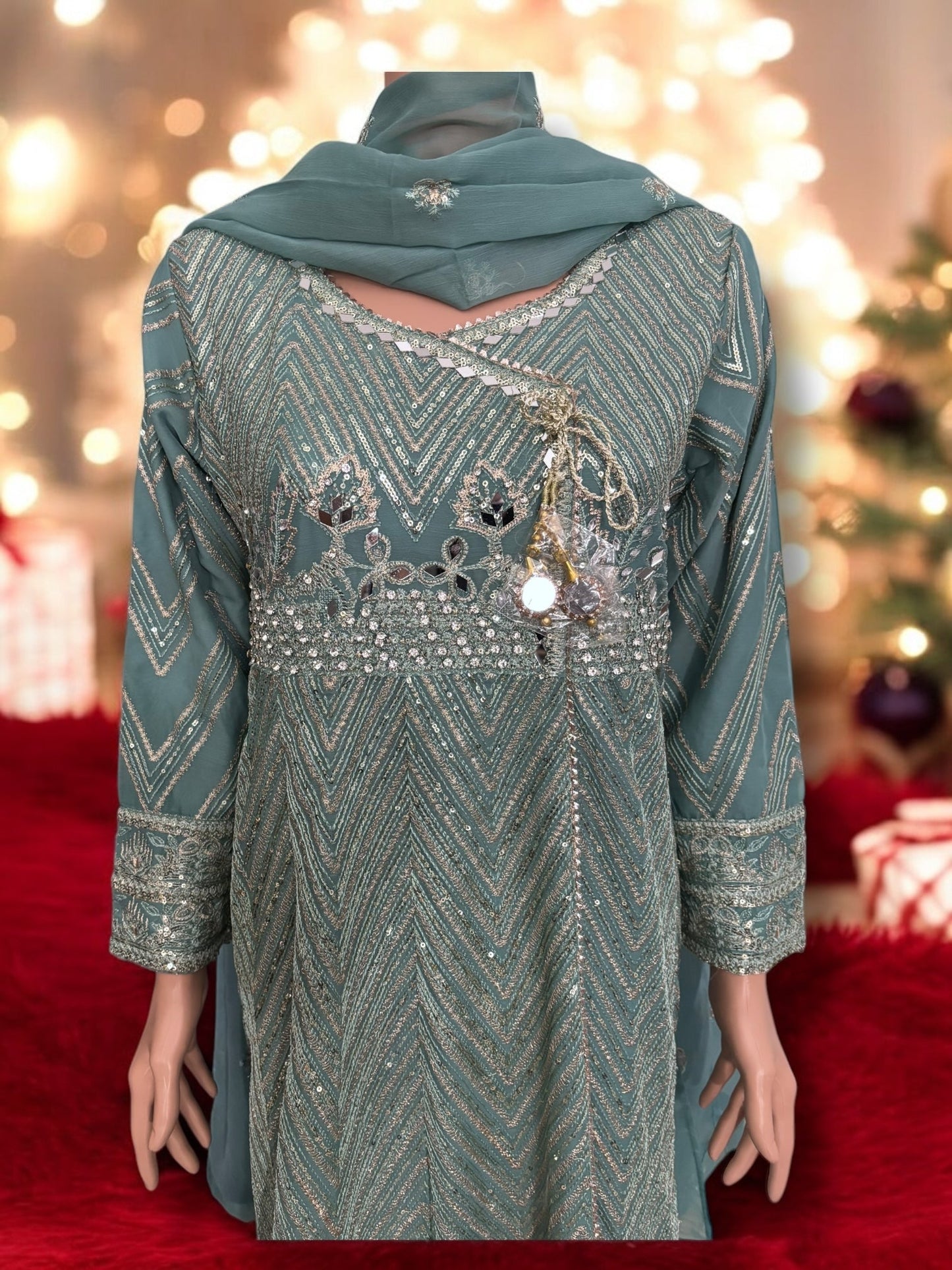 TRADITIONAL DESIGNER GOWN SET WITH PANT AND DUPATTA – ETHNIC WEAR FOR WOMEN-08