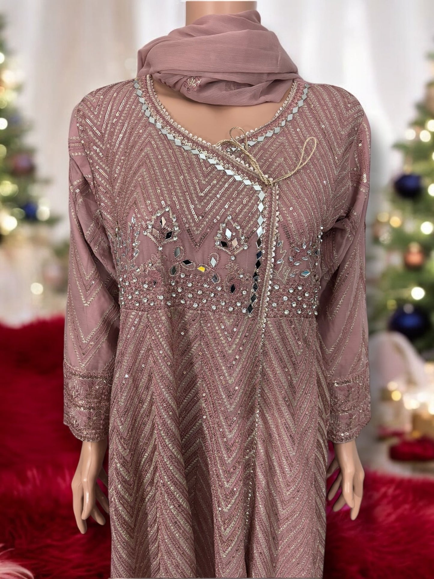 TRADITIONAL DESIGNER GOWN SET WITH PANT AND DUPATTA – ETHNIC WEAR FOR WOMEN-09