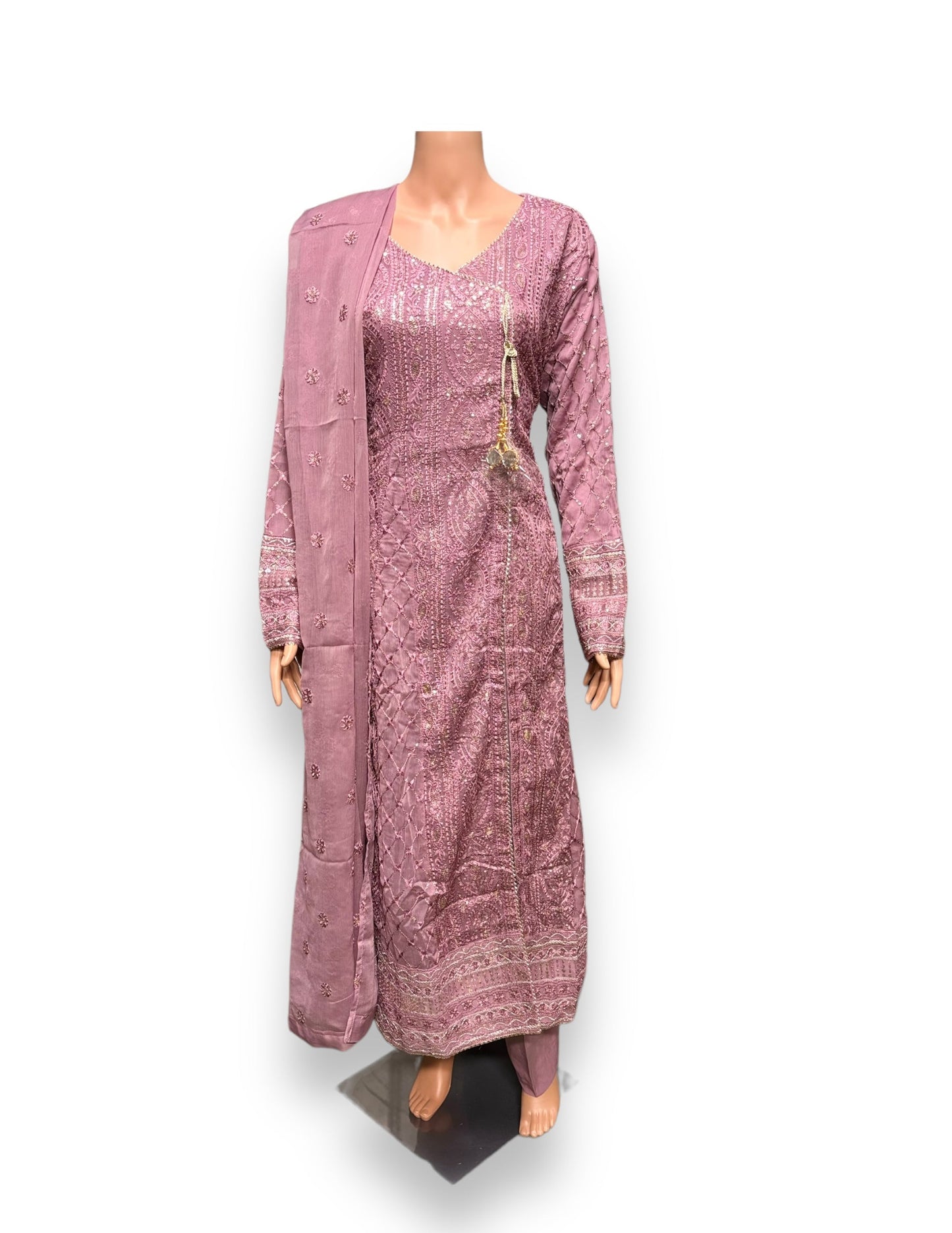 TRADITIONAL DESIGNER PARTY WEAR SALWAR KAMEEZ SET -ETHNIC WEAR FOR WOMEN- 210