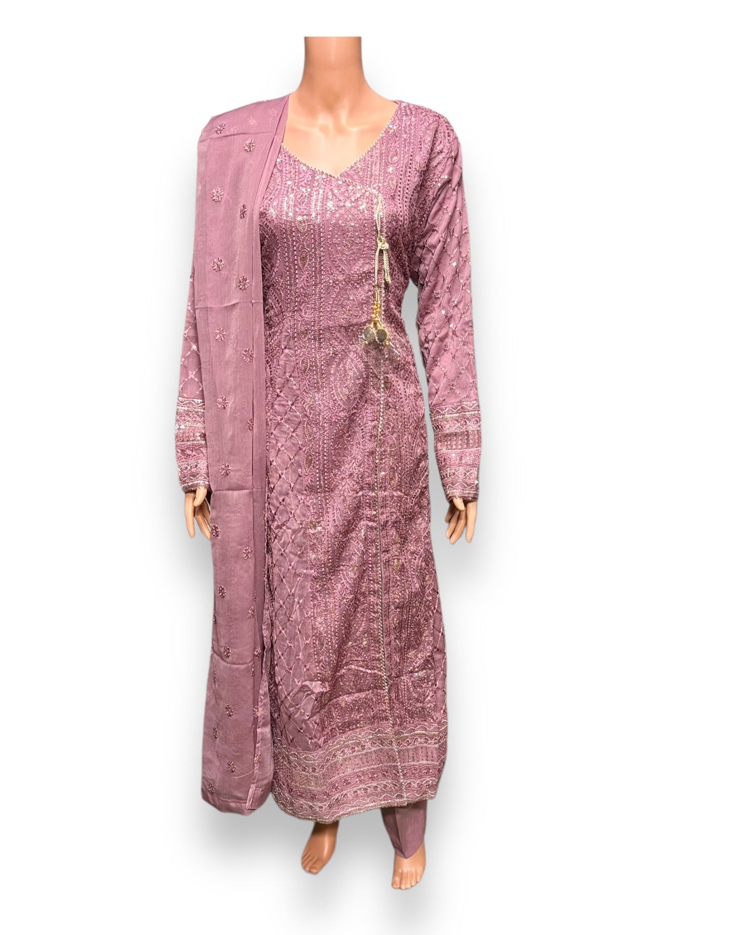 TRADITIONAL DESIGNER PARTY WEAR SALWAR KAMEEZ SET -ETHNIC WEAR FOR WOMEN- 210