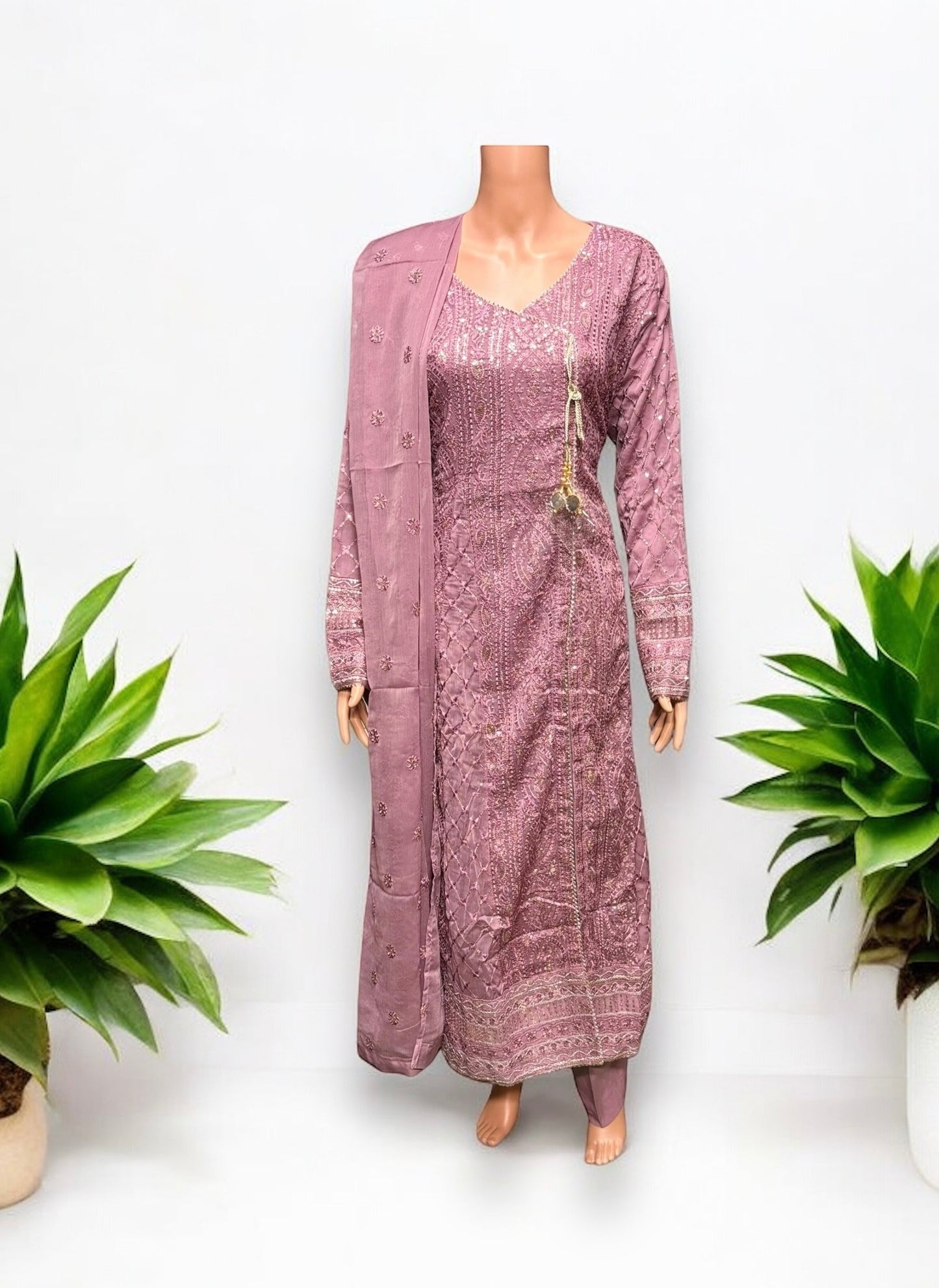 TRADITIONAL DESIGNER PARTY WEAR SALWAR KAMEEZ SET -ETHNIC WEAR FOR WOMEN- 210