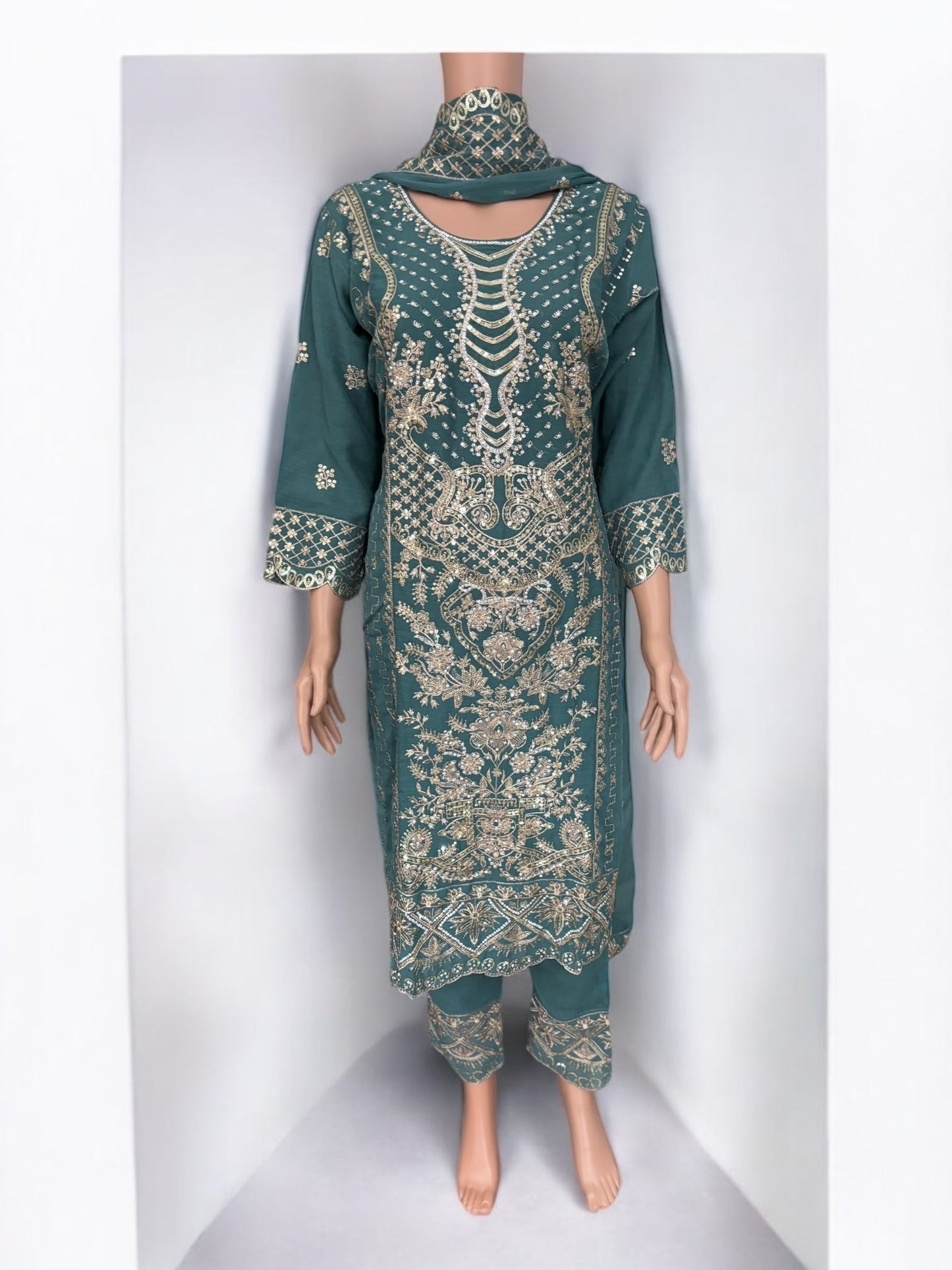 TRADITIONAL DESIGNER SALWAR KAMEEZ SUIT - ETHNIC WEAR FOR WOMEN - 213