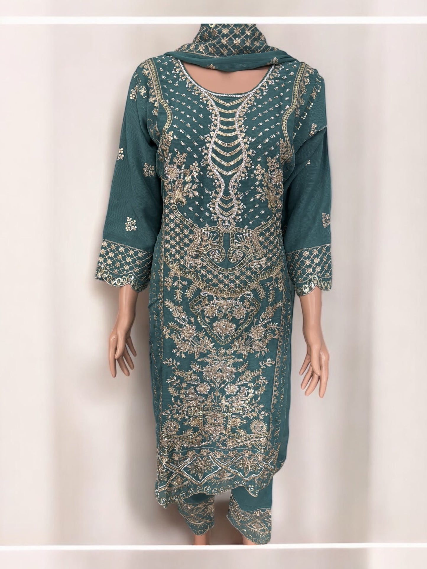 TRADITIONAL DESIGNER SALWAR KAMEEZ SUIT - ETHNIC WEAR FOR WOMEN - 213