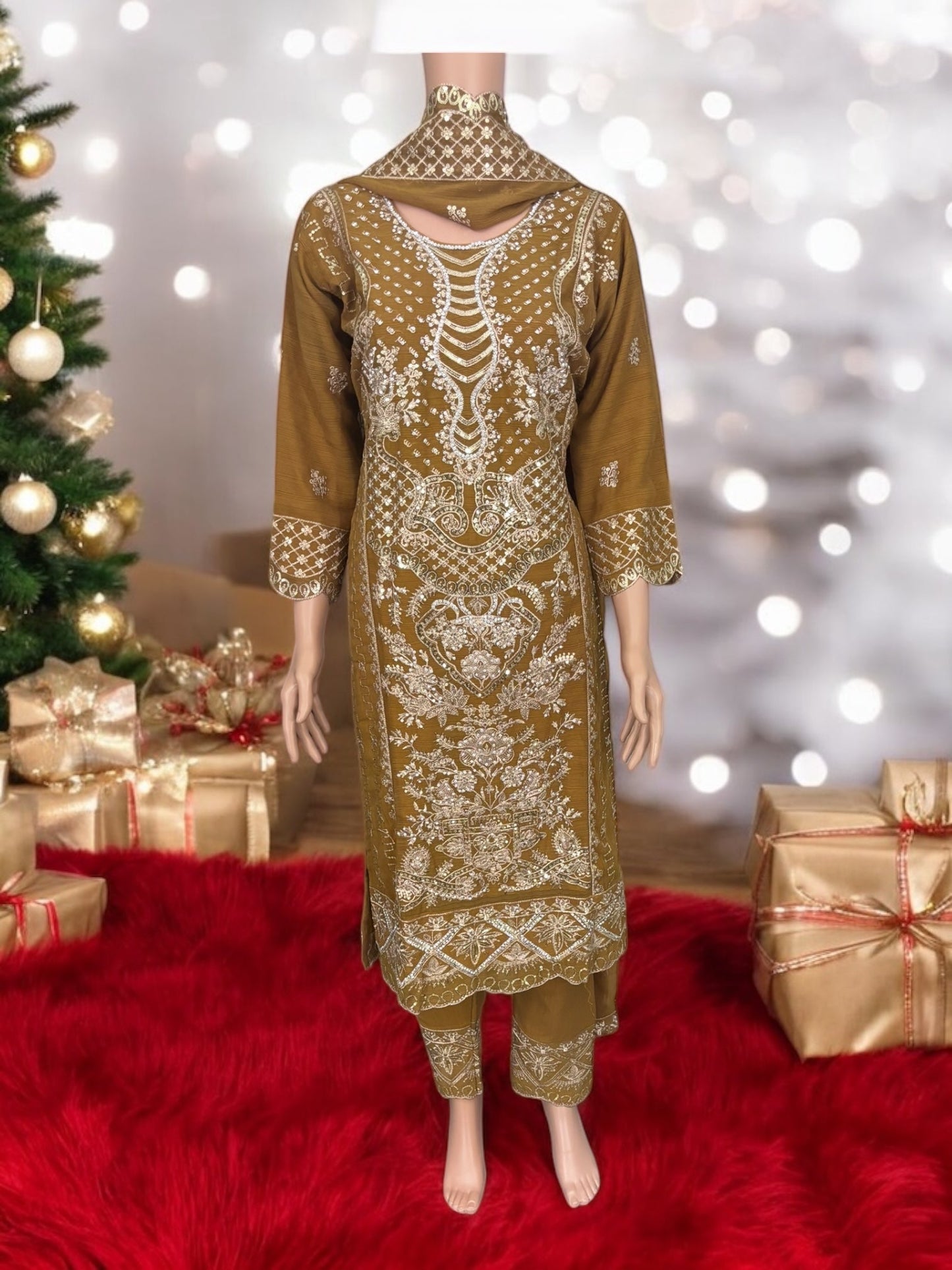 TRADITIONAL DESIGNER SALWAR KAMEEZ SUIT - ETHNIC WEAR FOR WOMEN - 215