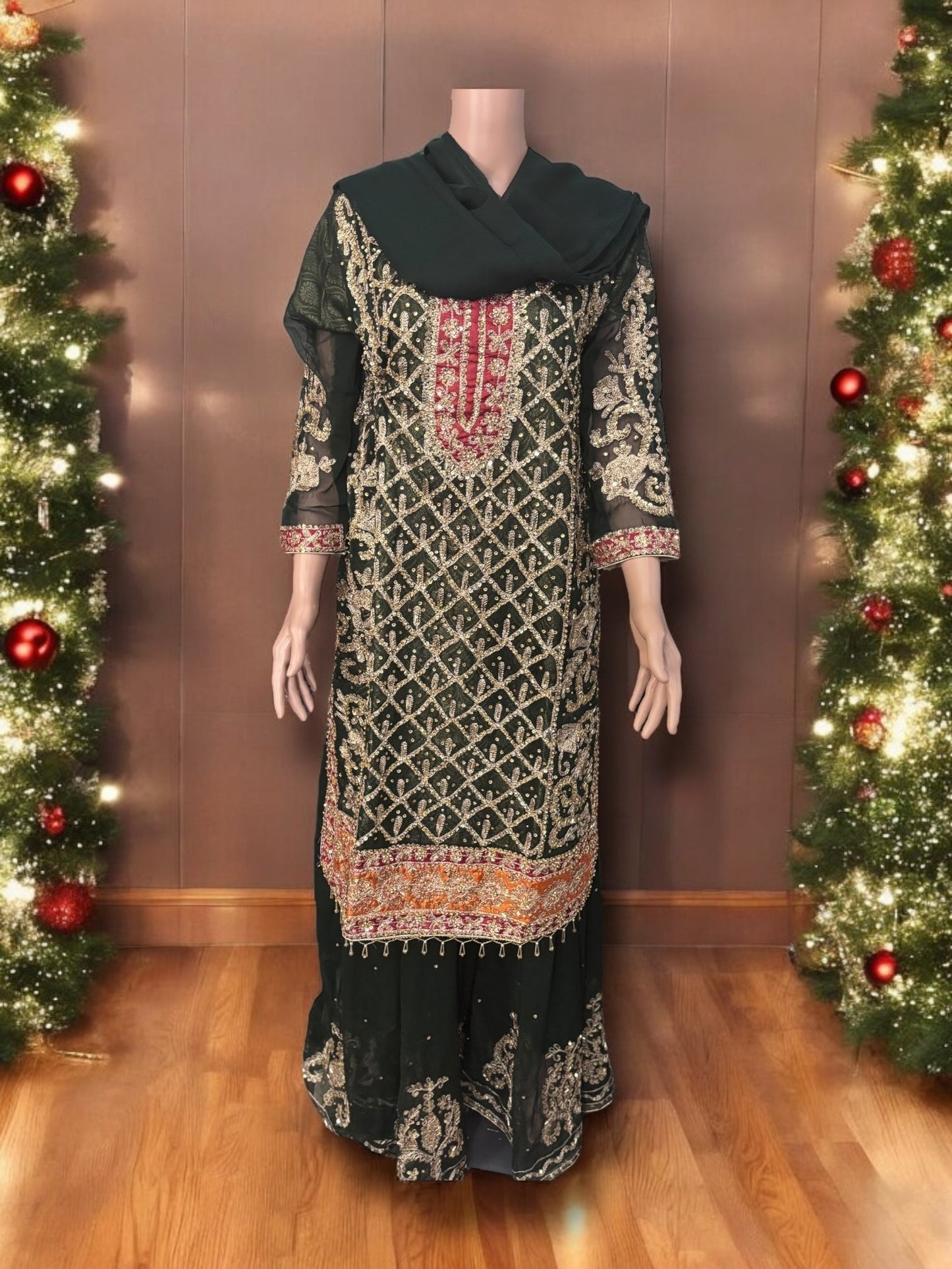 TRADITIONAL DESIGNER SHARARA SALWAR KAMEEZ SET – ETHNIC WEAR FOR WOMEN-02