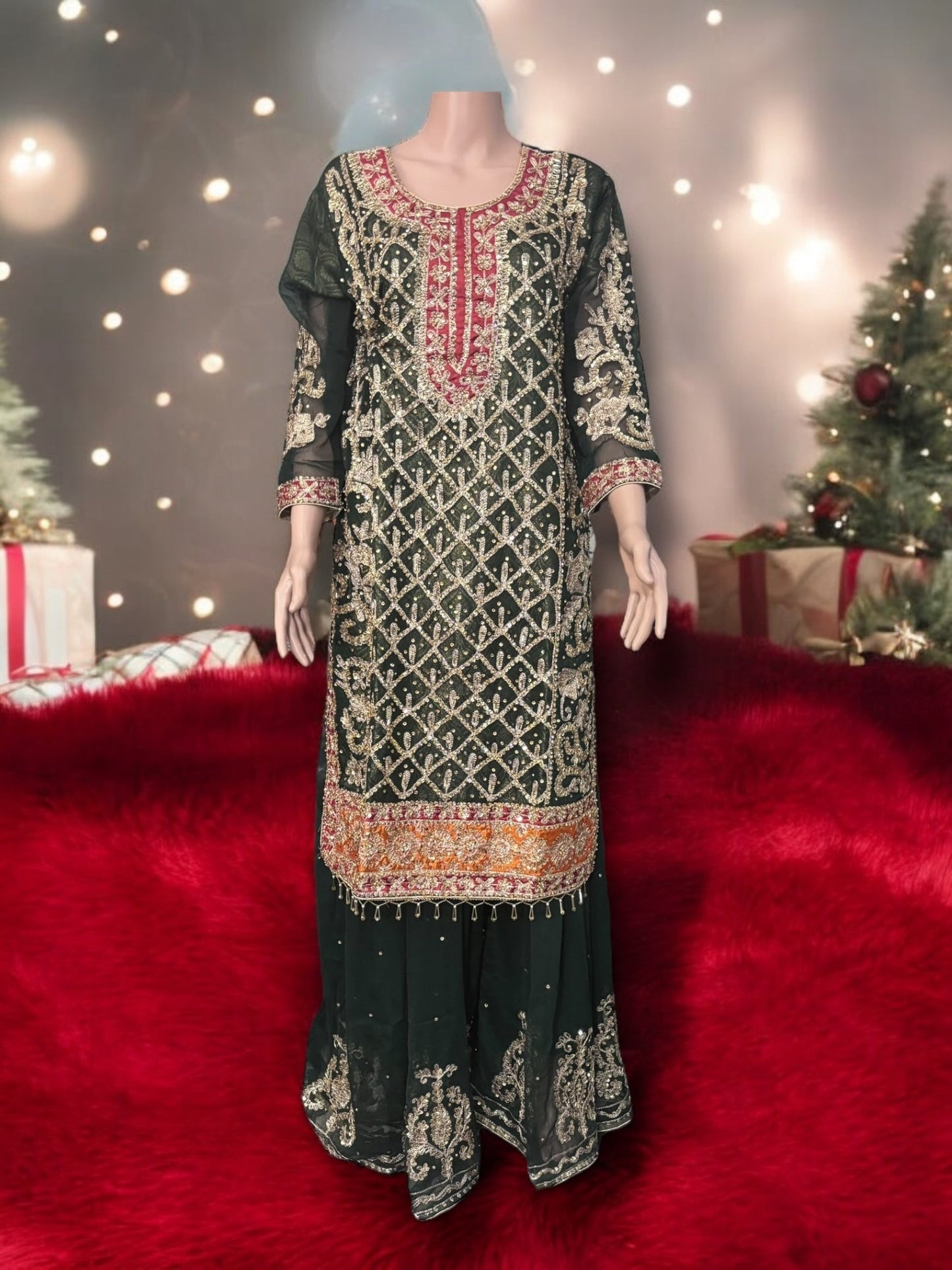 TRADITIONAL DESIGNER SHARARA SALWAR KAMEEZ SET – ETHNIC WEAR FOR WOMEN-02