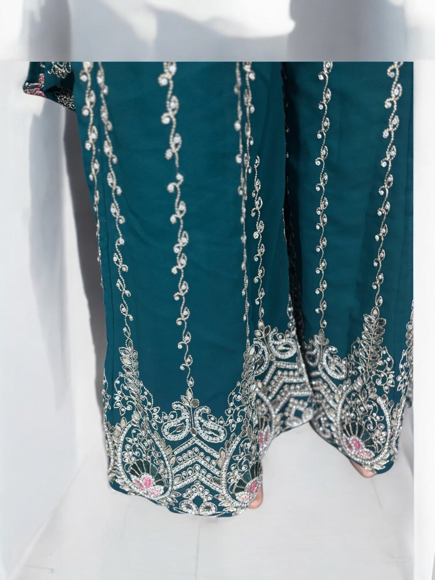 TRADITIONAL DESIGNER SHARARA SALWAR KAMEEZ SUIT - ETHNIC WEAR - 203