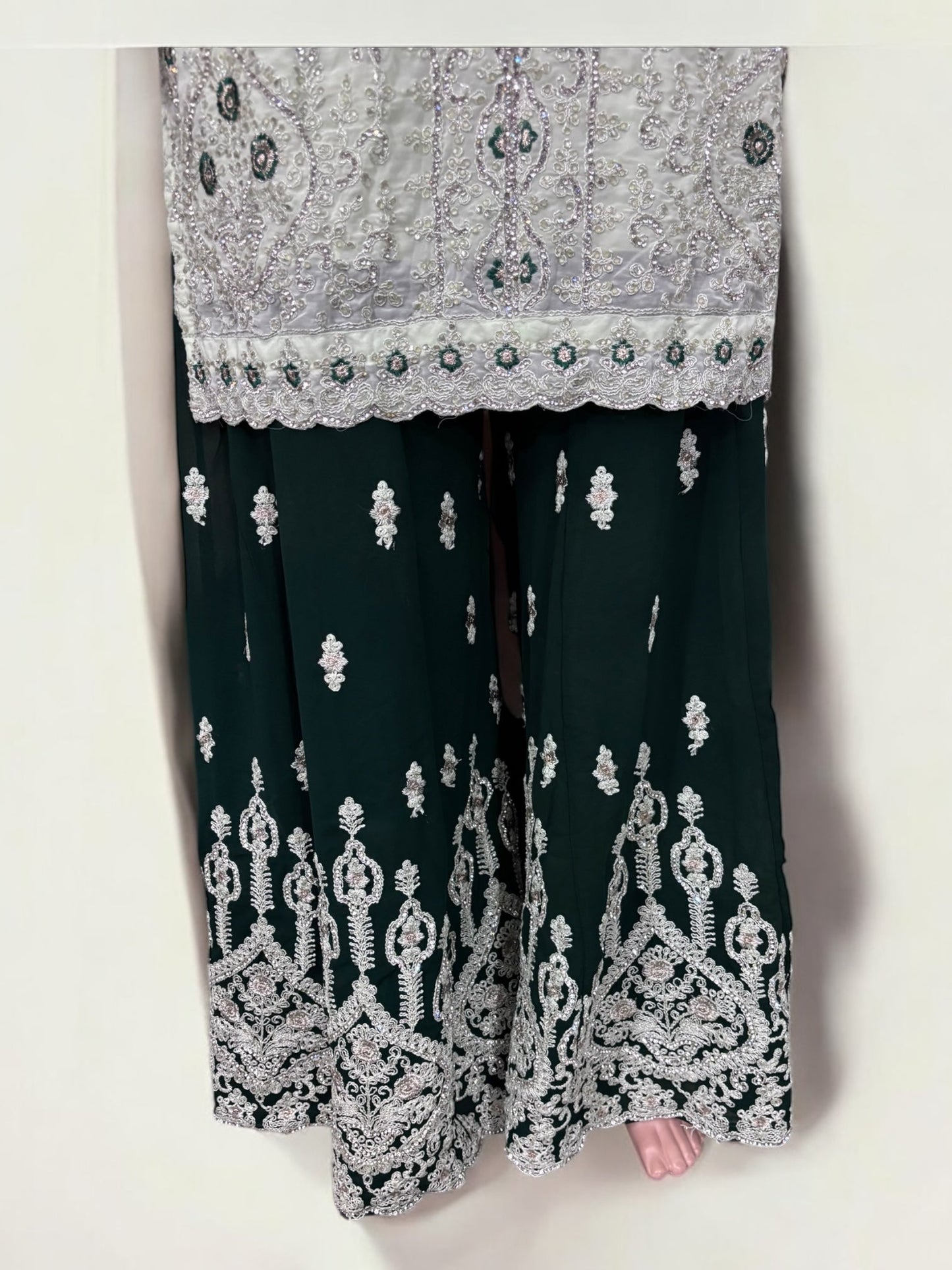 TRADITIONAL DESIGNER SHARARA SALWAR KAMEEZ SUIT - ETHNIC WEAR FOR WOMEN - 208