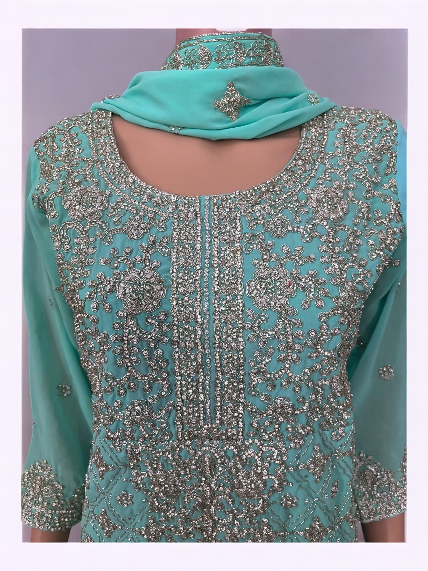 TRADITIONAL DESIGNER SHARARA SALWAR KAMEEZ SUIT - ETHNIC WEAR FOR WOMEN - 210