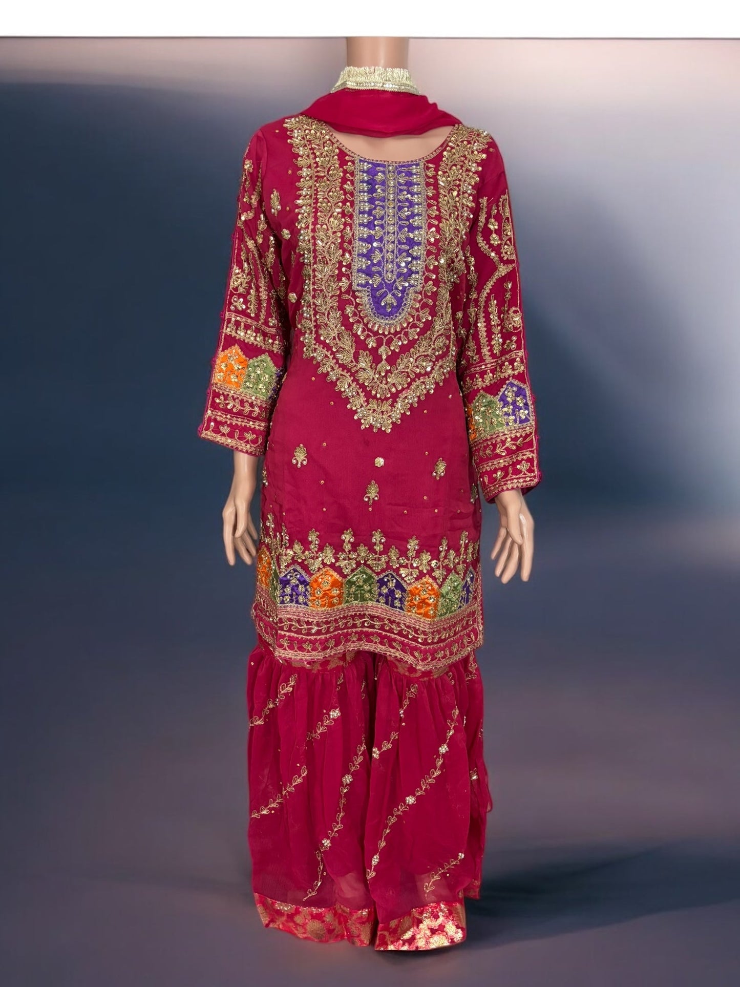TRADITIONAL GARARA DESIGNER SALWAR KAMEEZ SUIT- ETHNIC WEAR FOR WOMEN - 232
