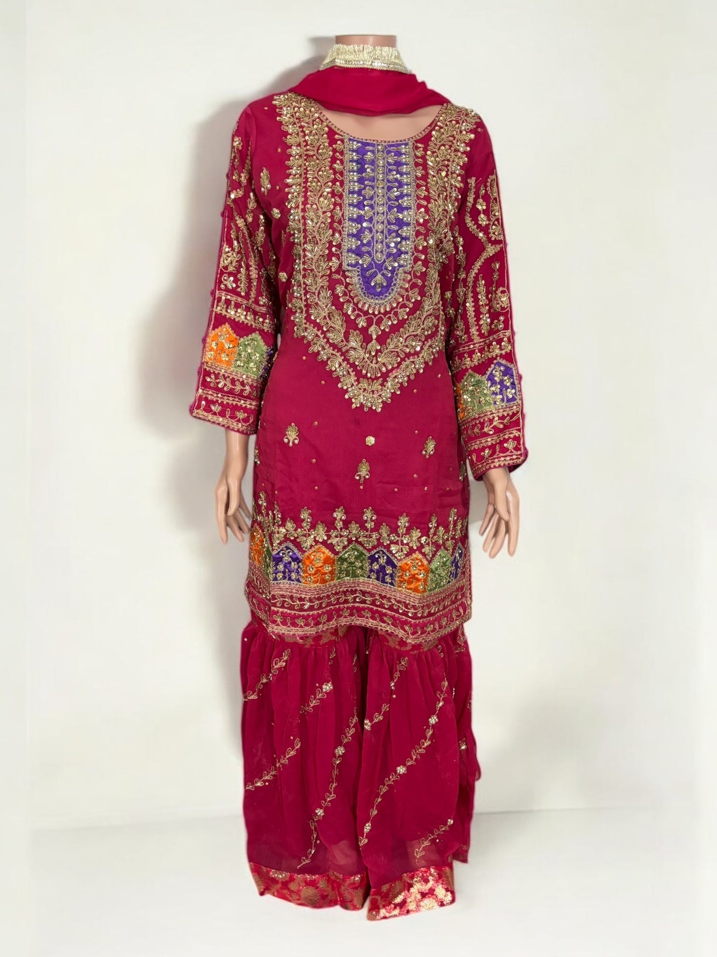 TRADITIONAL GARARA DESIGNER SALWAR KAMEEZ SUIT- ETHNIC WEAR FOR WOMEN - 232