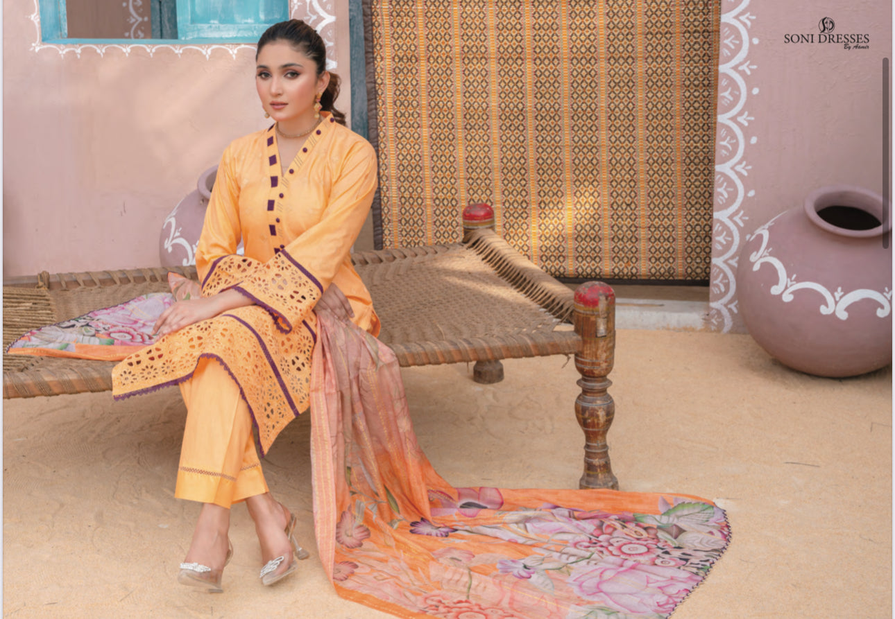 TRADITIONAL PAKISTANI SALWAR KAMEEZ SET - ETHNIC WEAR FOR WOMEN- 2217