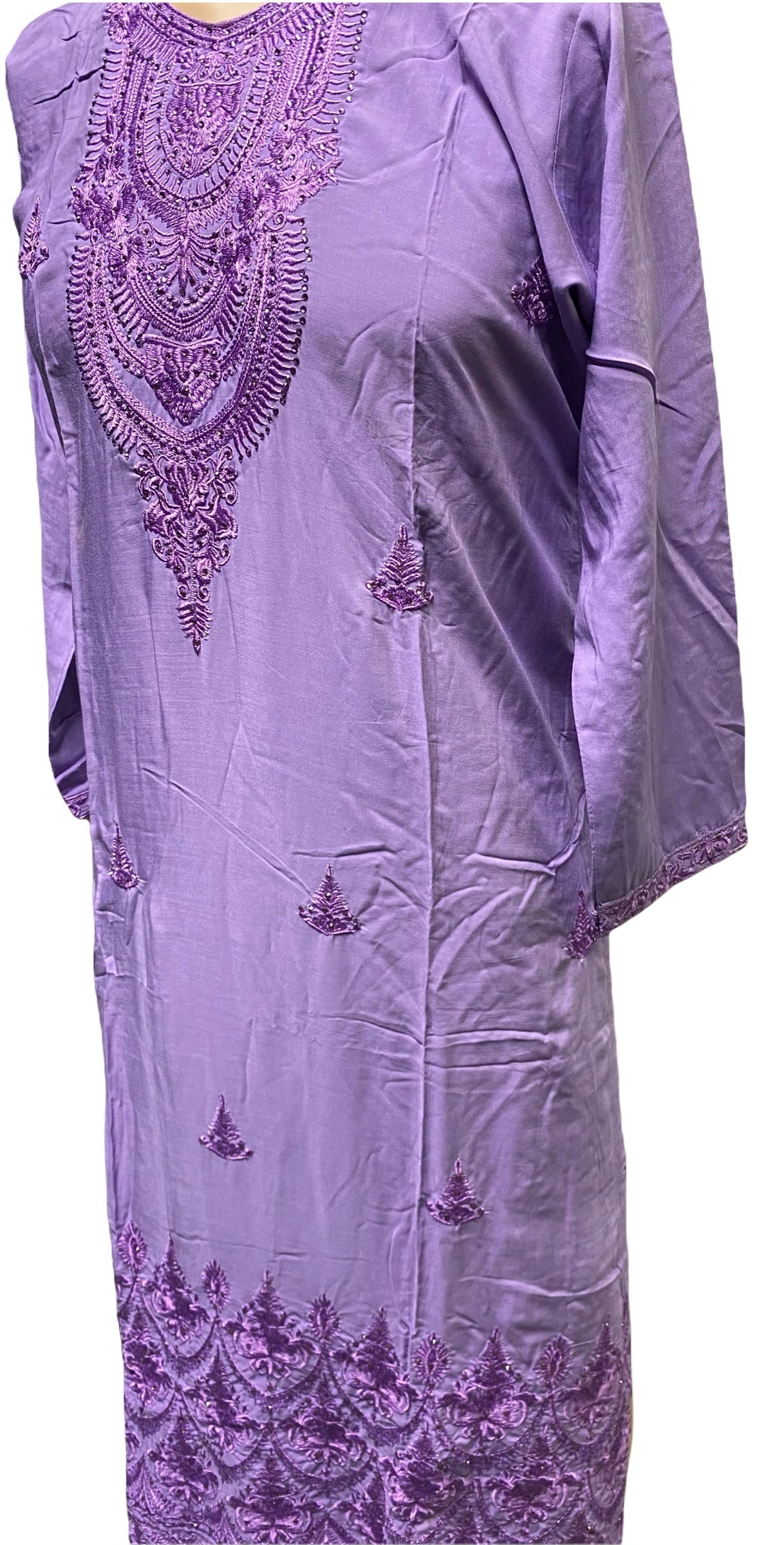 TRADITIONAL EMBROIDERY WORK COTTON LONG SLEEVE SALWAR KAMEEZ SUIT- ETHNIC WEAR FOR WOME02