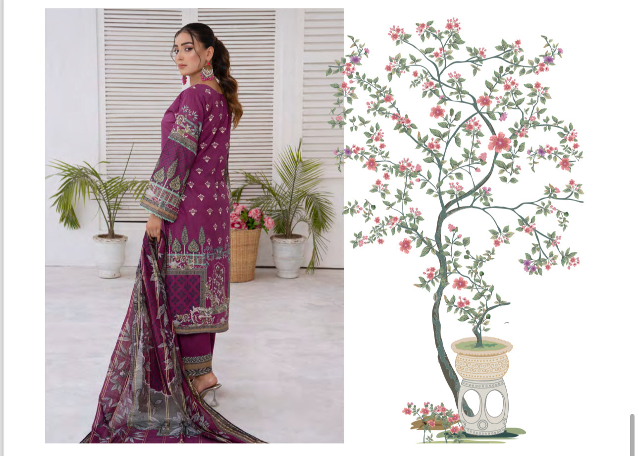 TRADITIONAL PAKISTANI SALWAR KAMEEZ SUIT -ETHNIC WEAR FOR WOMEN- D05