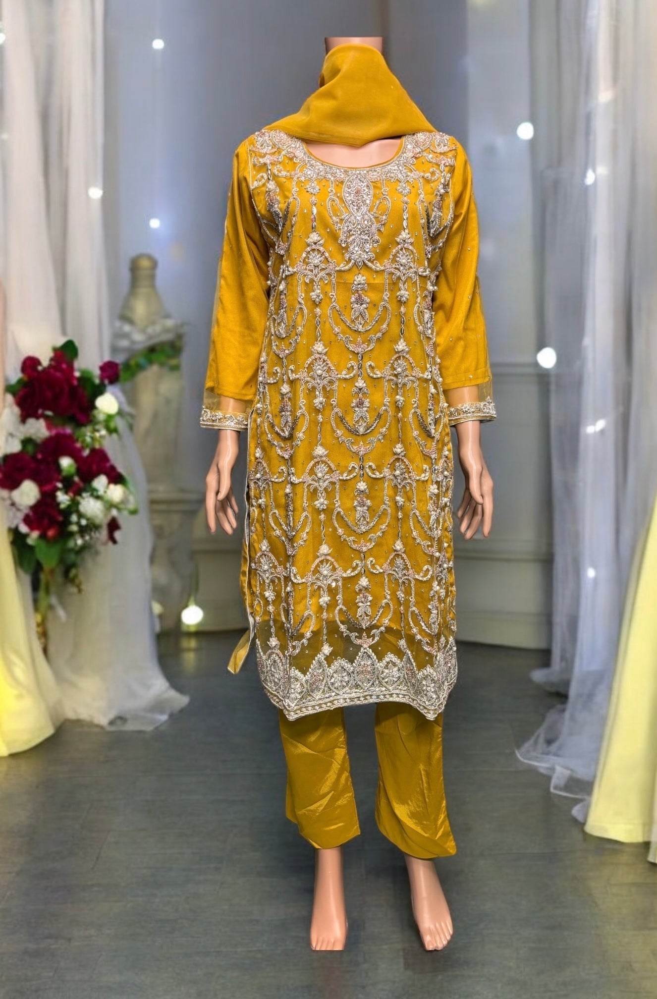 DESIGNER HANDWORK DESIGNER SALWAR KAMEEZ ENSEMBLE - ETHNIC WEAR FOR WOMEN-04