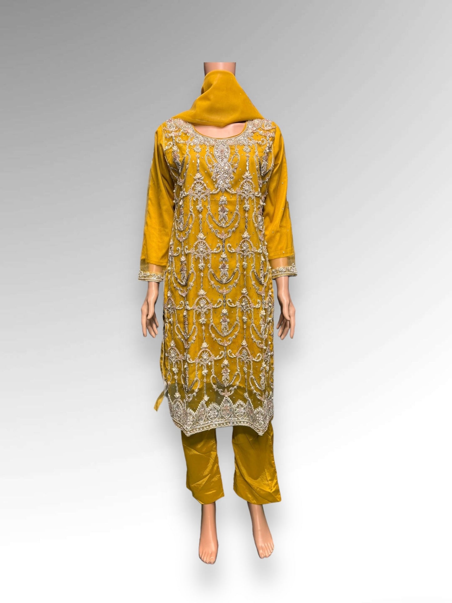 DESIGNER HANDWORK DESIGNER SALWAR KAMEEZ ENSEMBLE - ETHNIC WEAR FOR WOMEN-04