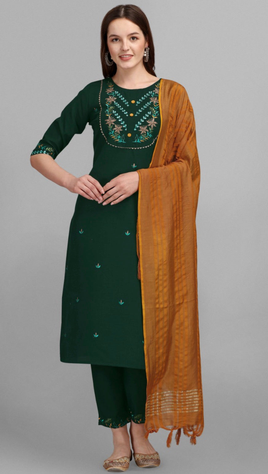 TRADITIONAL DESIGNER ETHNIC WEAR COTTON PRINTED SALWAR KAMEEZ SUIT -ETHNIC WEAR FOR WOMEN- 02