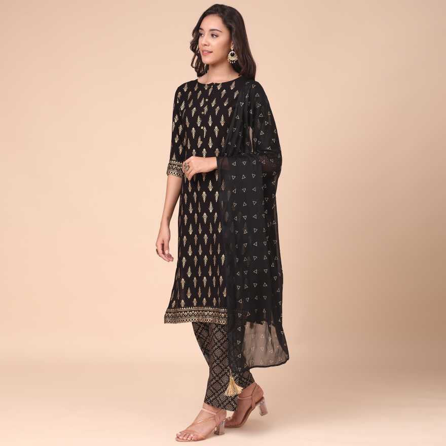 TRADITIONAL DESIGNER WEAR KURTI WITH PANT AND DUPATTA SET - 9901-ETHNIC WEAR FOR WOMEN