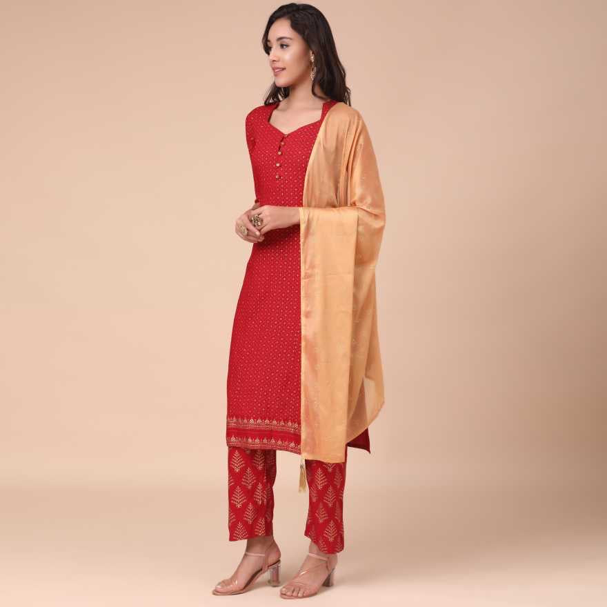 TRADITIONAL DESIGNER WEAR KURTI WITH PANT AND DUPATTA SET - 9903-ETHNIC WEAR FOR WOMEN