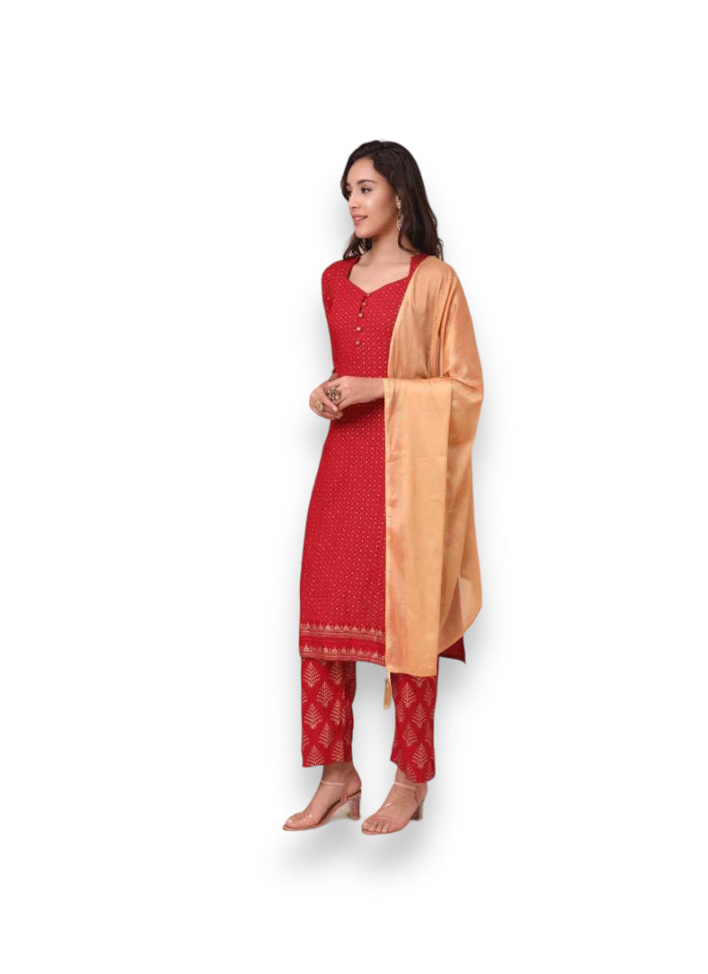 TRADITIONAL DESIGNER WEAR KURTI WITH PANT AND DUPATTA SET - 9903-ETHNIC WEAR FOR WOMEN