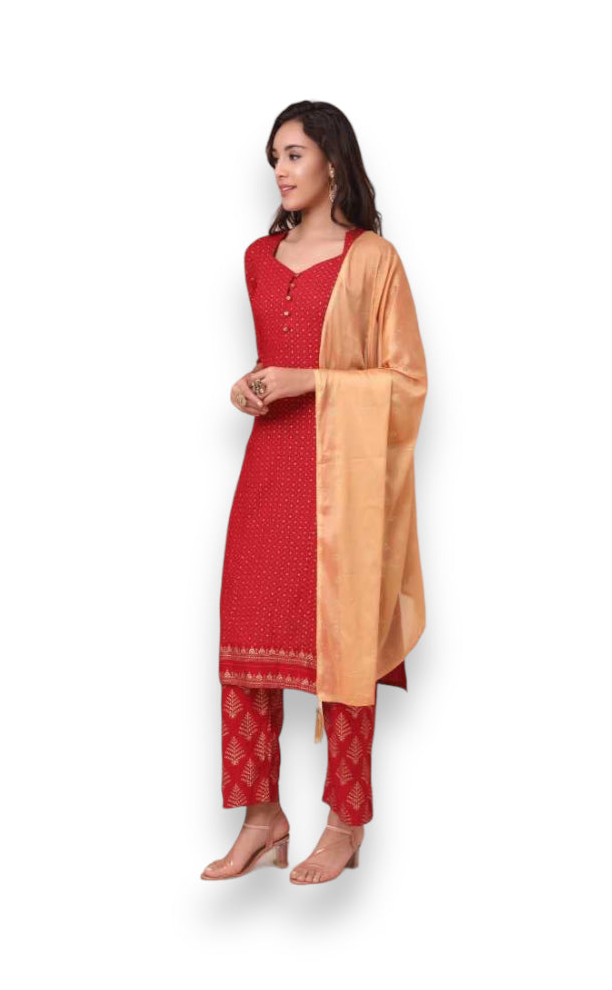 TRADITIONAL DESIGNER WEAR KURTI WITH PANT AND DUPATTA SET - 9903-ETHNIC WEAR FOR WOMEN