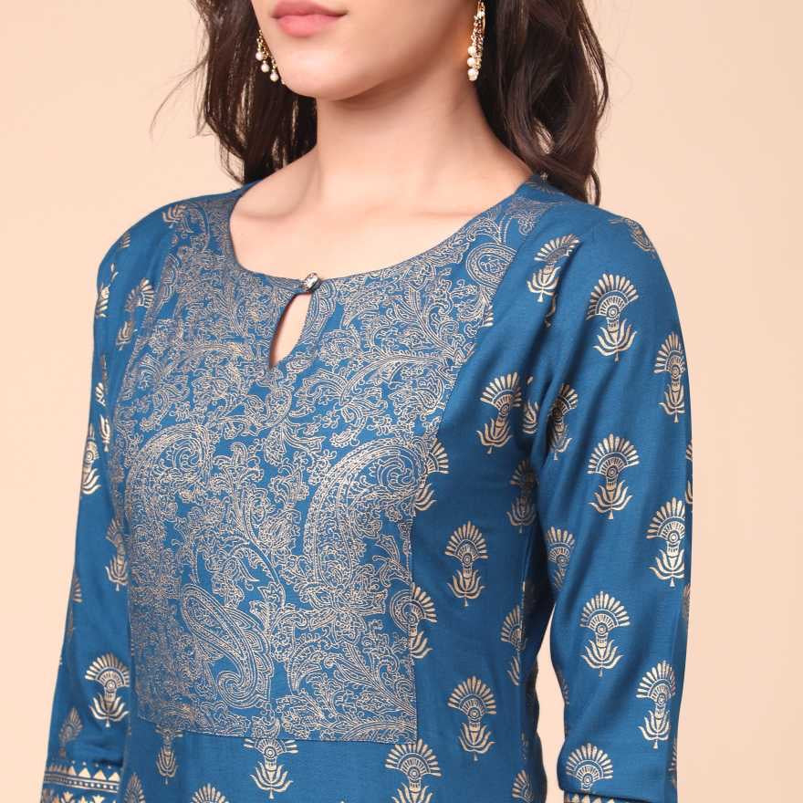 TRADITIONAL DESIGNER WEAR KURTI WITH PANT AND DUPATTA SET - 9905-ETHNIC WEAR FOR WOMEN