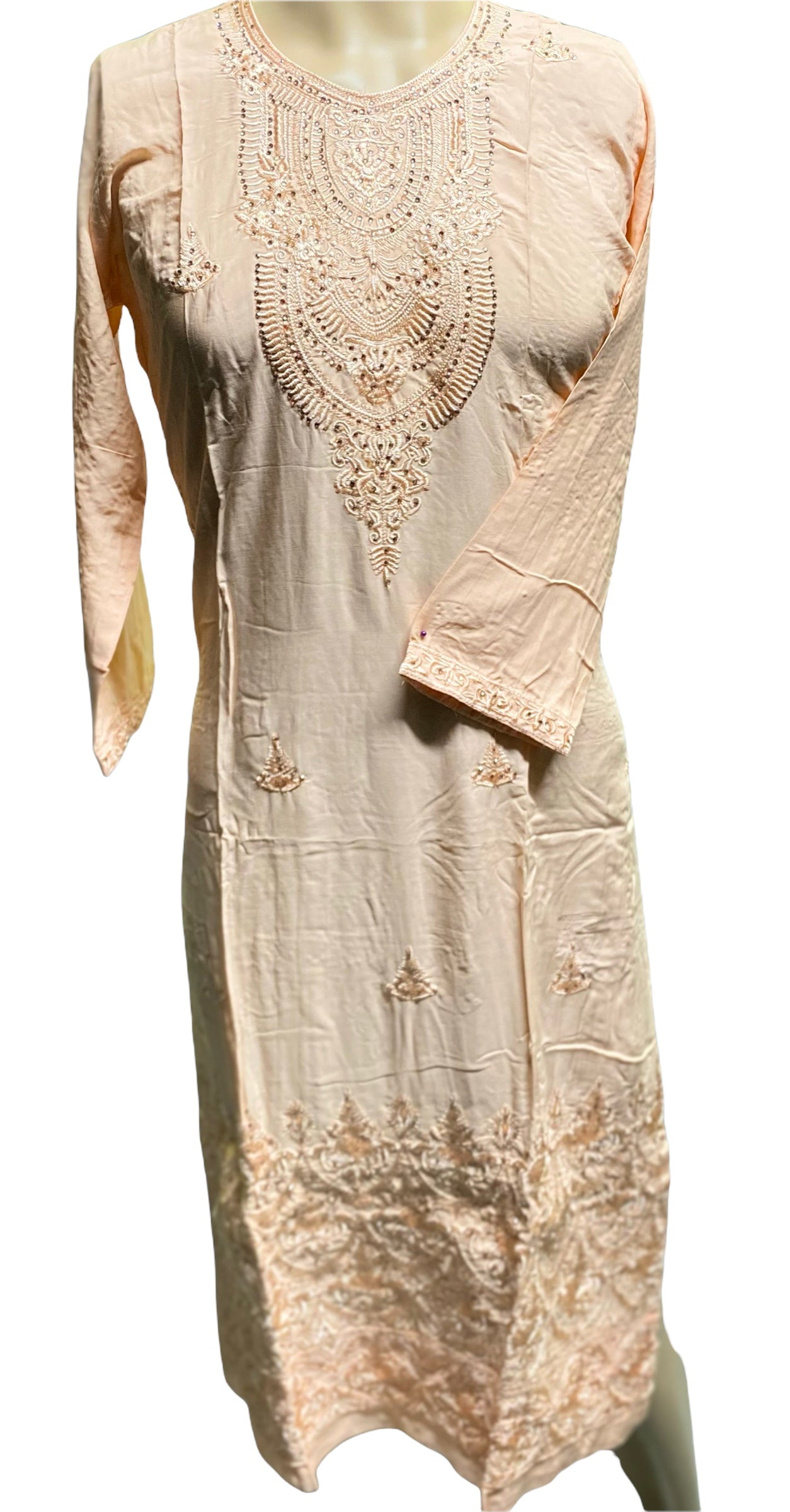 TRADITIONAL EMBROIDERY WORK COTTON LONG SLEEVE SALWAR KAMEEZ SUIT- ETHNIC WEAR FOR WOMEN-06