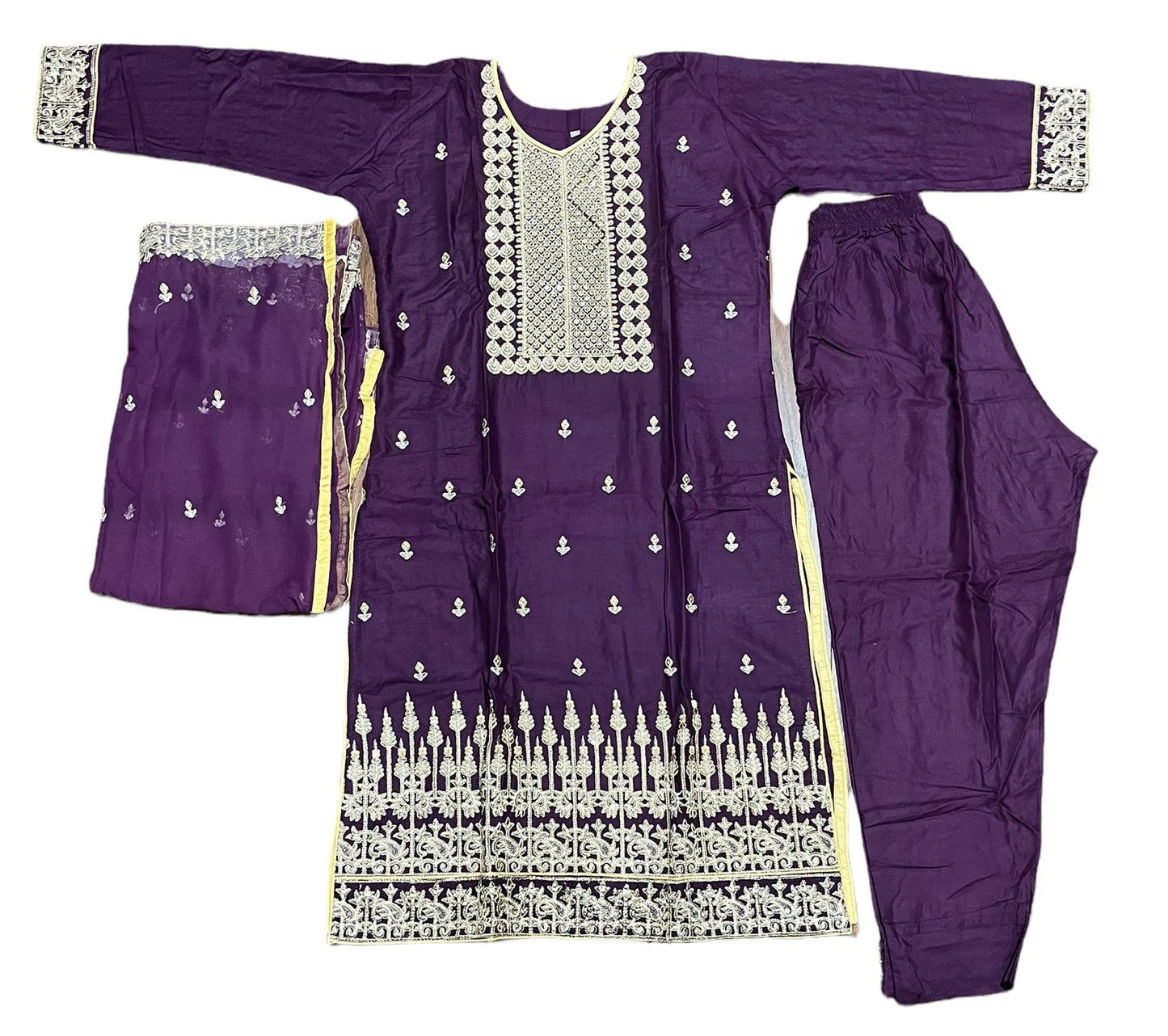 TRADITIONAL LINEN PARTY WEAR DESIGNER SALWAR KAMEEZ SUIT -ETHNIC WEAR FOR WOMEN-01