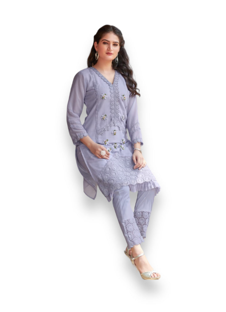 TRADITIONAL PARTY WEAR KURTI SET FOR A GLAMOROUS AFFAIR -ETHNIC WEAR FOR WOMEN