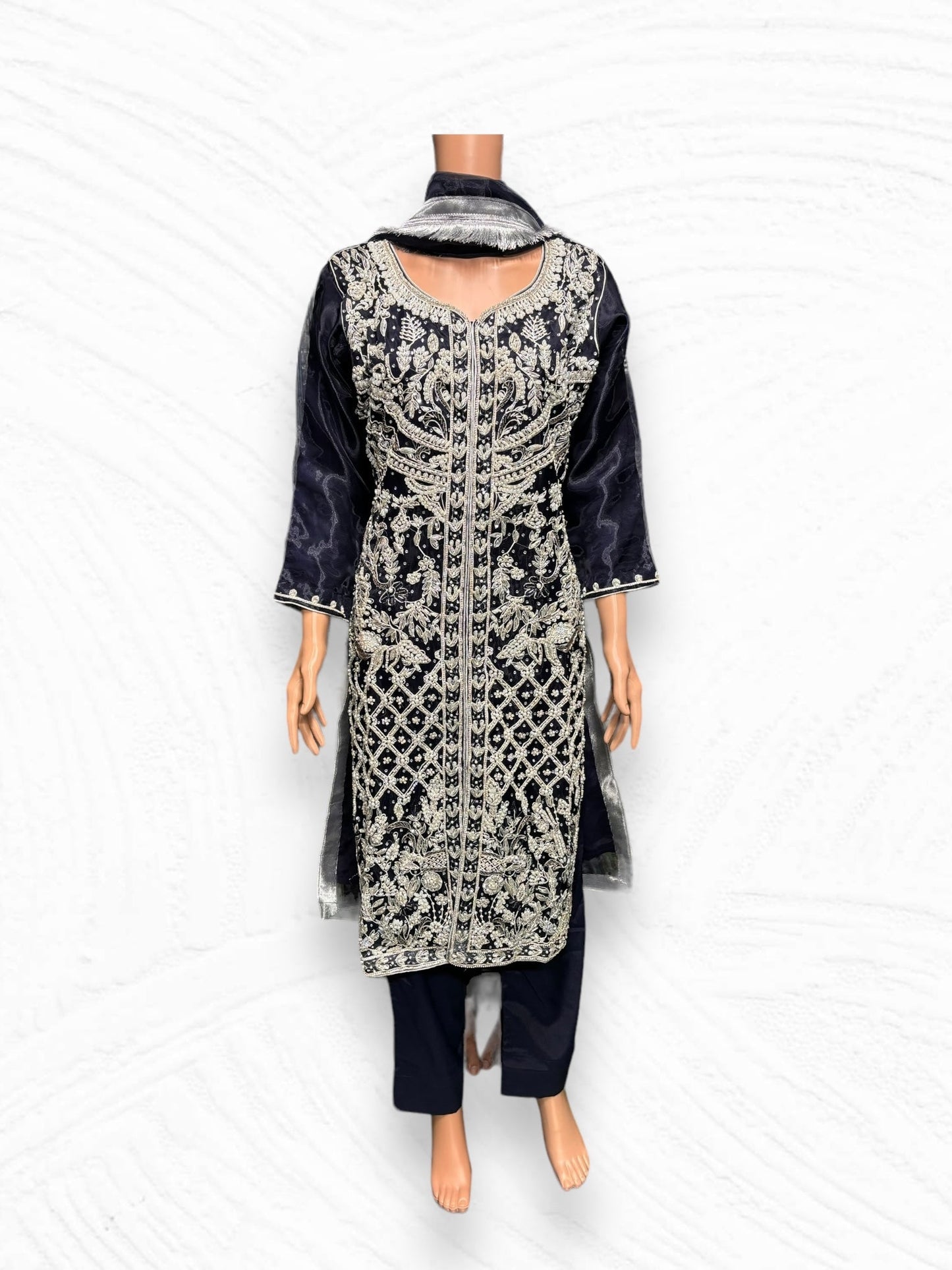 DESIGNER HANDWORK DESIGNER SALWAR KAMEEZ ENSEMBLE-ETHNIC WEAR FOR WOMEN- 08