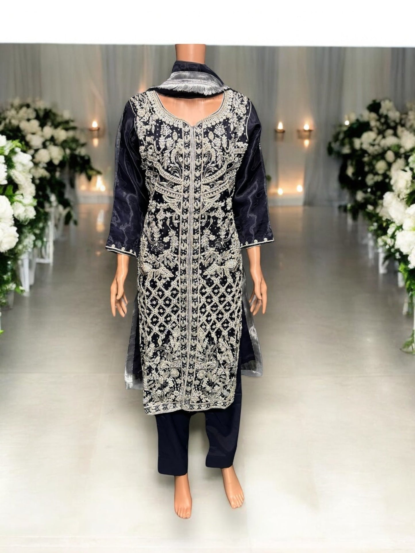 DESIGNER HANDWORK DESIGNER SALWAR KAMEEZ ENSEMBLE-ETHNIC WEAR FOR WOMEN- 08