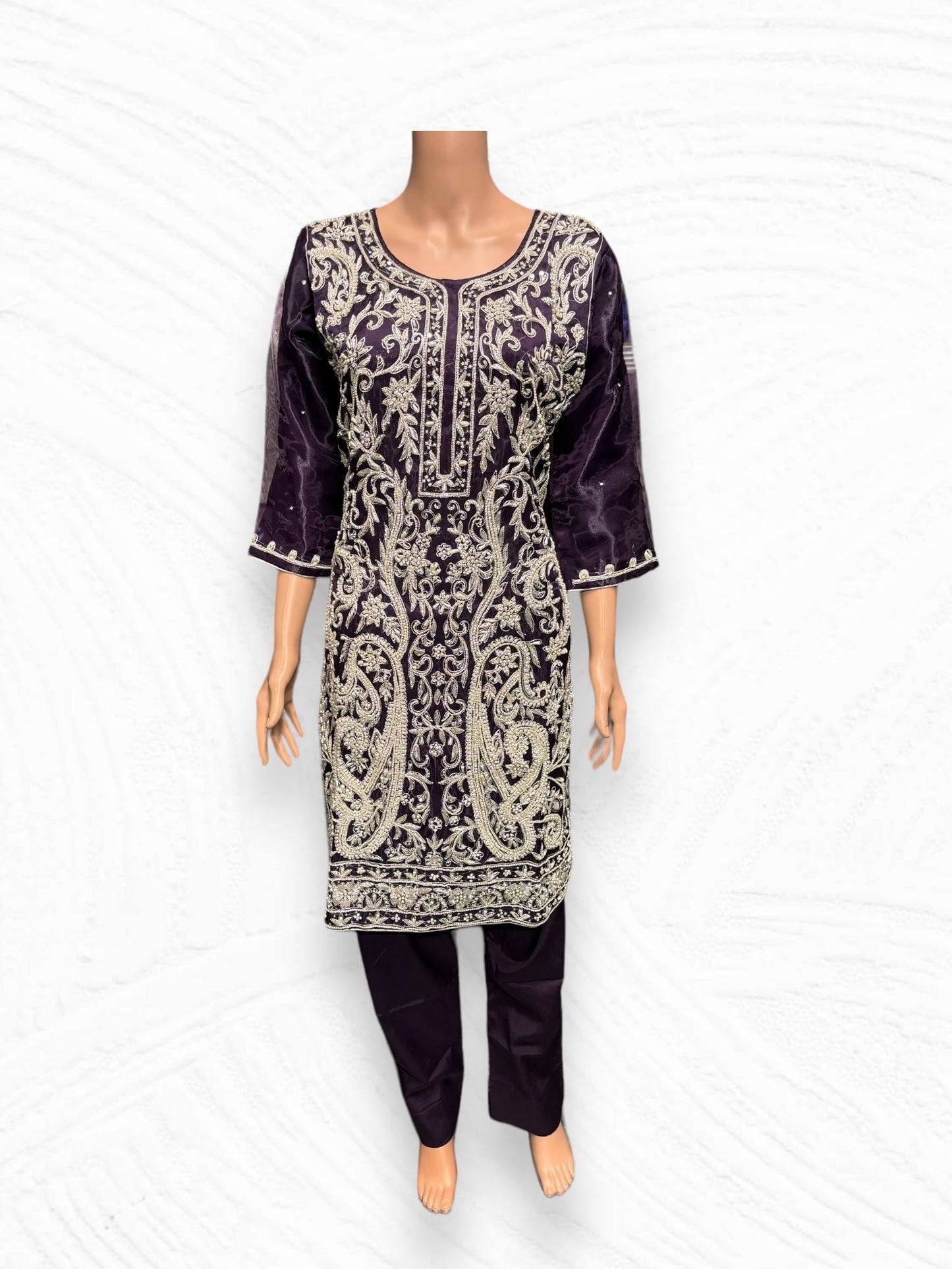 TRADITIONAL DESIGNER HANDWORK SALWAR KAMEEZ ENSEMBLE- ETHNIC WEAR FOR WOMEN-07