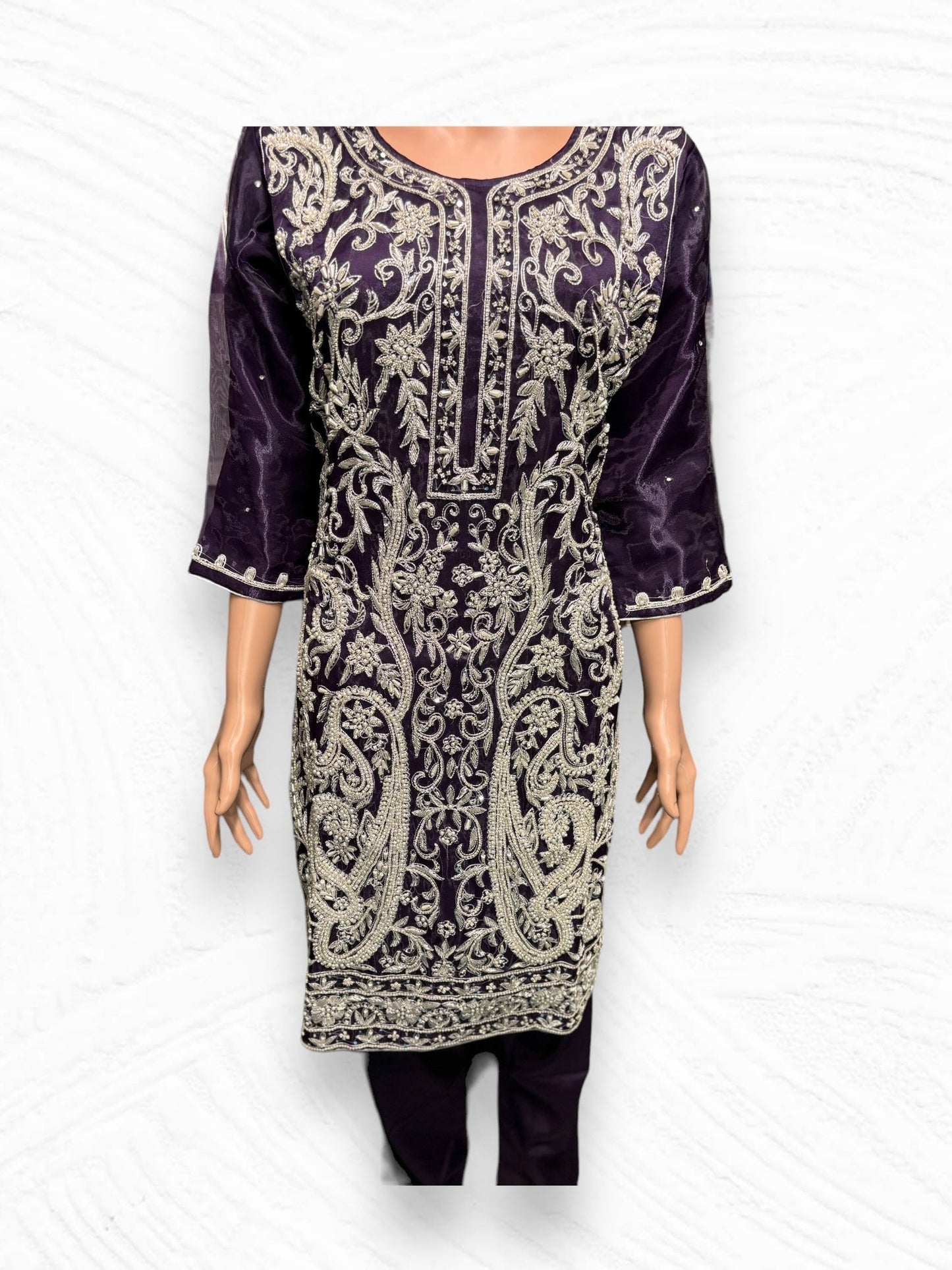 TRADITIONAL DESIGNER HANDWORK SALWAR KAMEEZ ENSEMBLE- ETHNIC WEAR FOR WOMEN-07