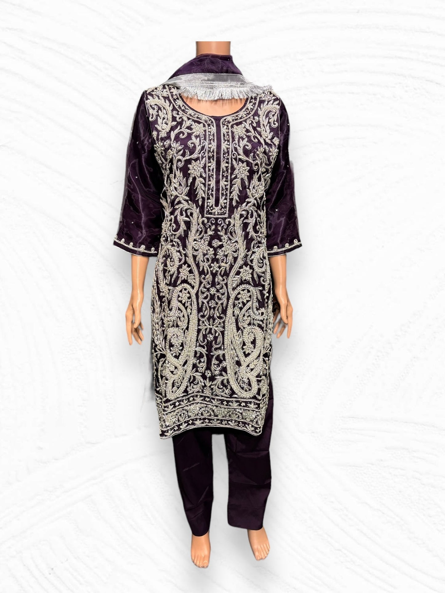 TRADITIONAL DESIGNER HANDWORK SALWAR KAMEEZ ENSEMBLE- ETHNIC WEAR FOR WOMEN-07