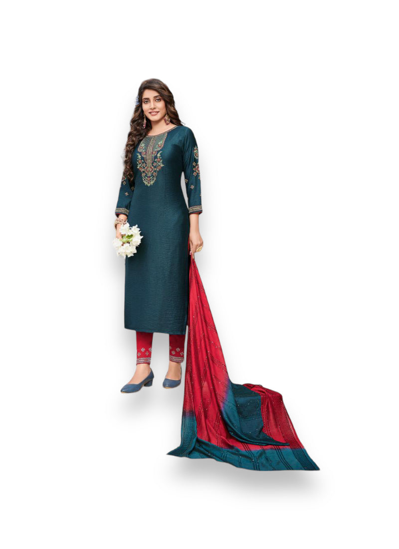 TRADITIONAL NAYLON VISCOSE SALWAR KAMEEZ-ETHNIC WEAR FOR WOMEN