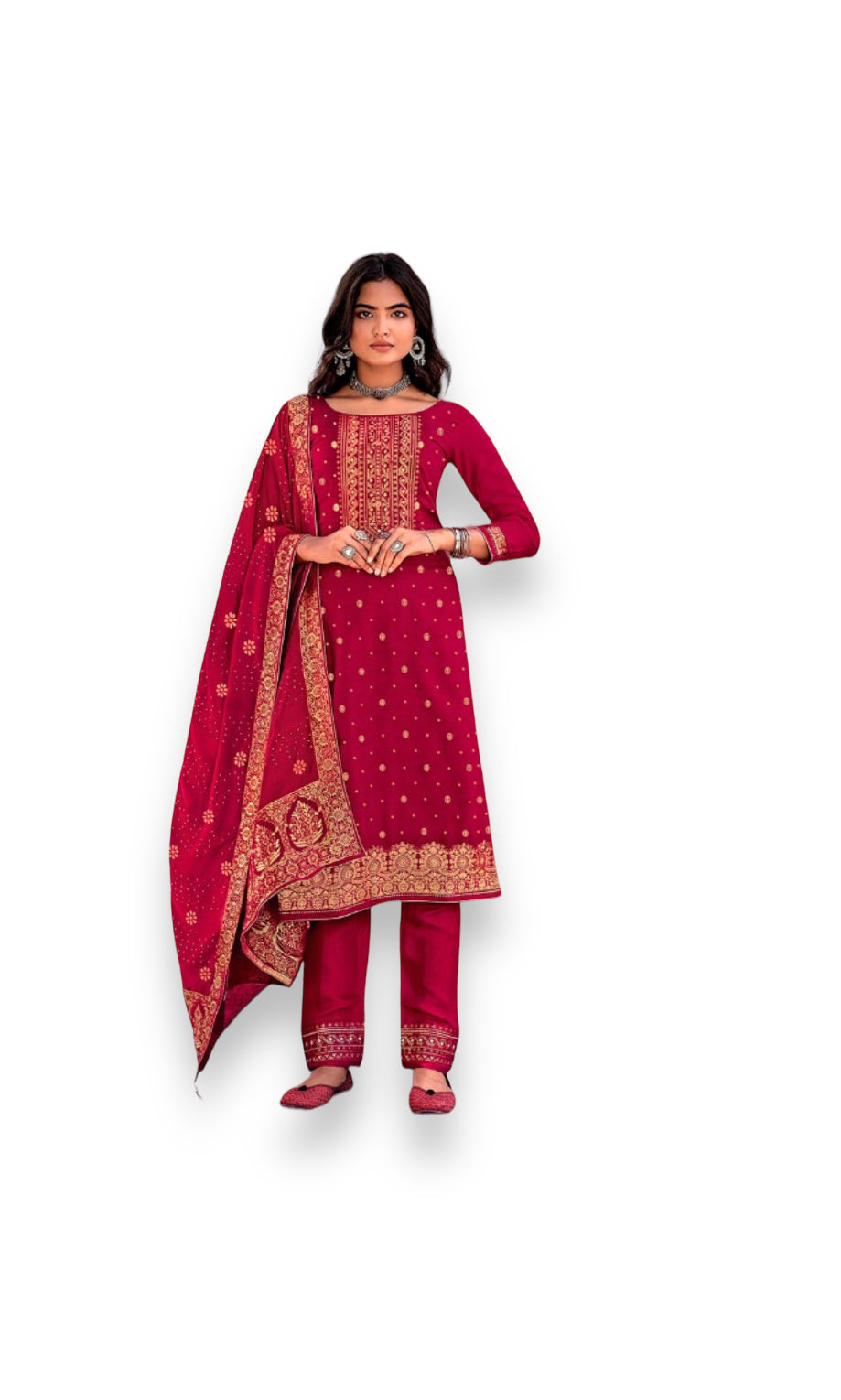 TRADITIONAL DESIGNER SILK SALWAR KAMEEZ-ETHNIC WEAR FOR WOMEN-02