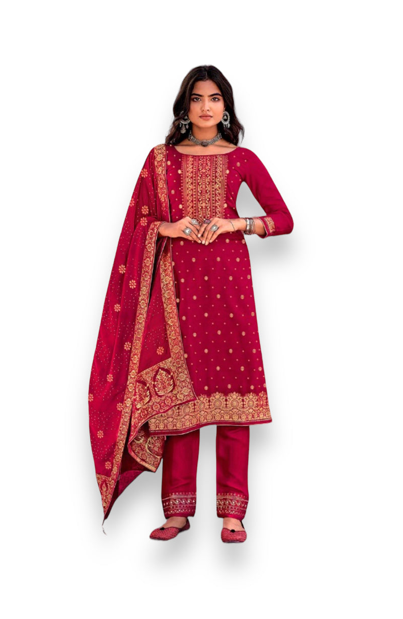 TRADITIONAL DESIGNER SILK SALWAR KAMEEZ-ETHNIC WEAR FOR WOMEN-02